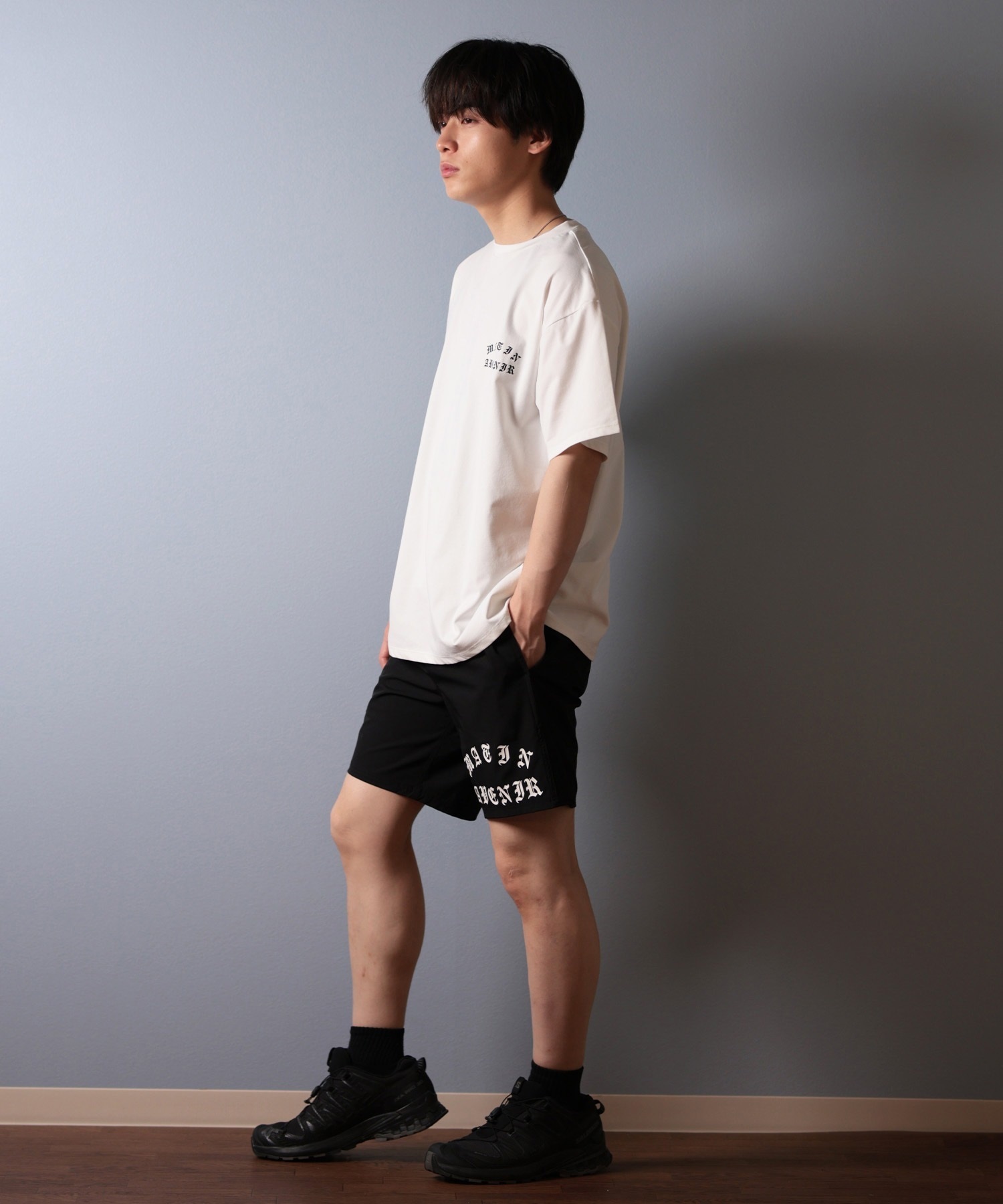 MATIN AVENIR マタンアヴニール 水着 ラッシュガード 半袖 Tシャツ メンズ 水陸両用 MA250005 ムラサキスポーツ限定(BK-M)