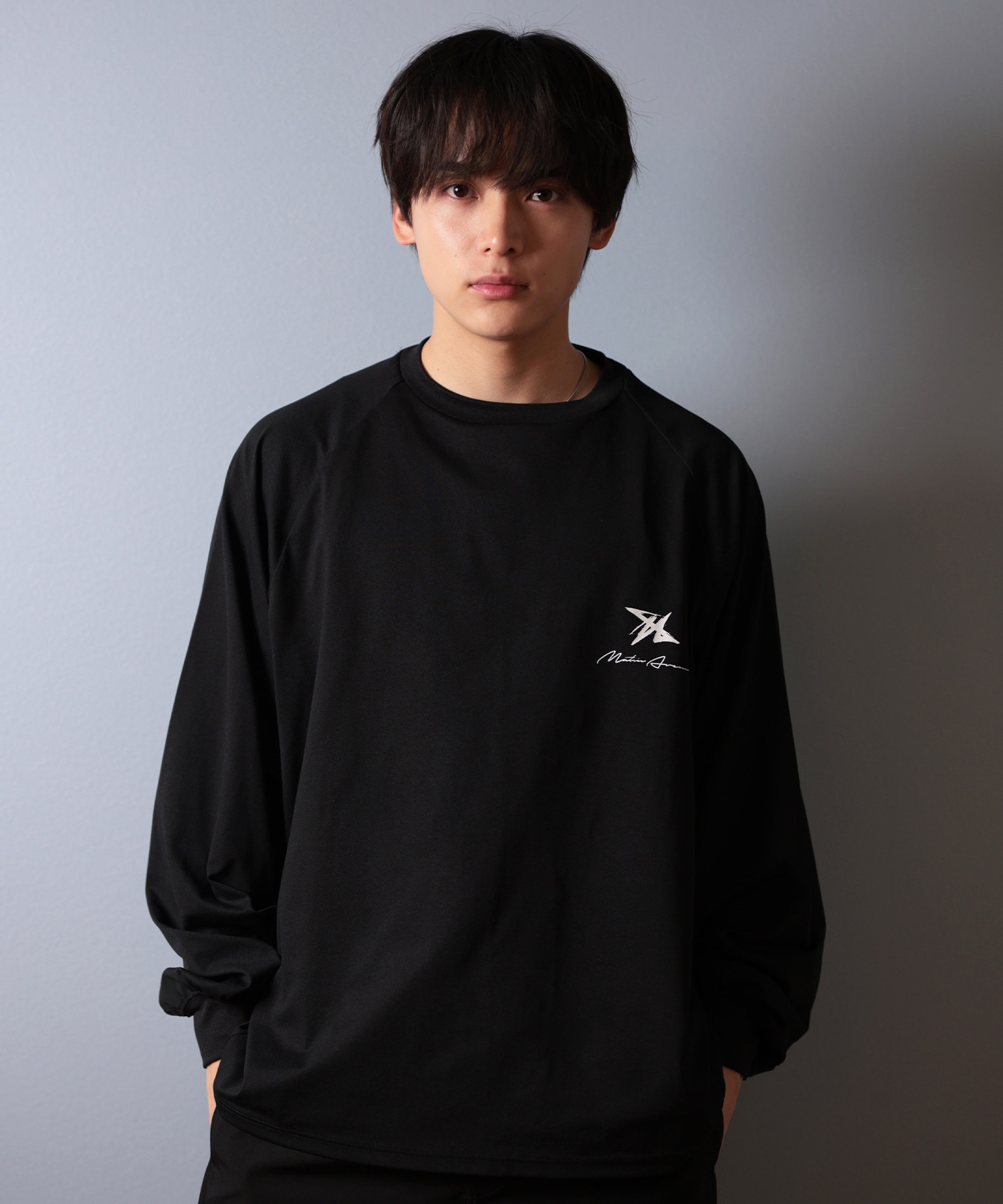 MATIN AVENIR マタンアヴニール 水着 ラッシュガード 長袖 Tシャツ ロンT メンズ 水陸両用 MA25010 ムラサキスポーツ限定(BK-M)