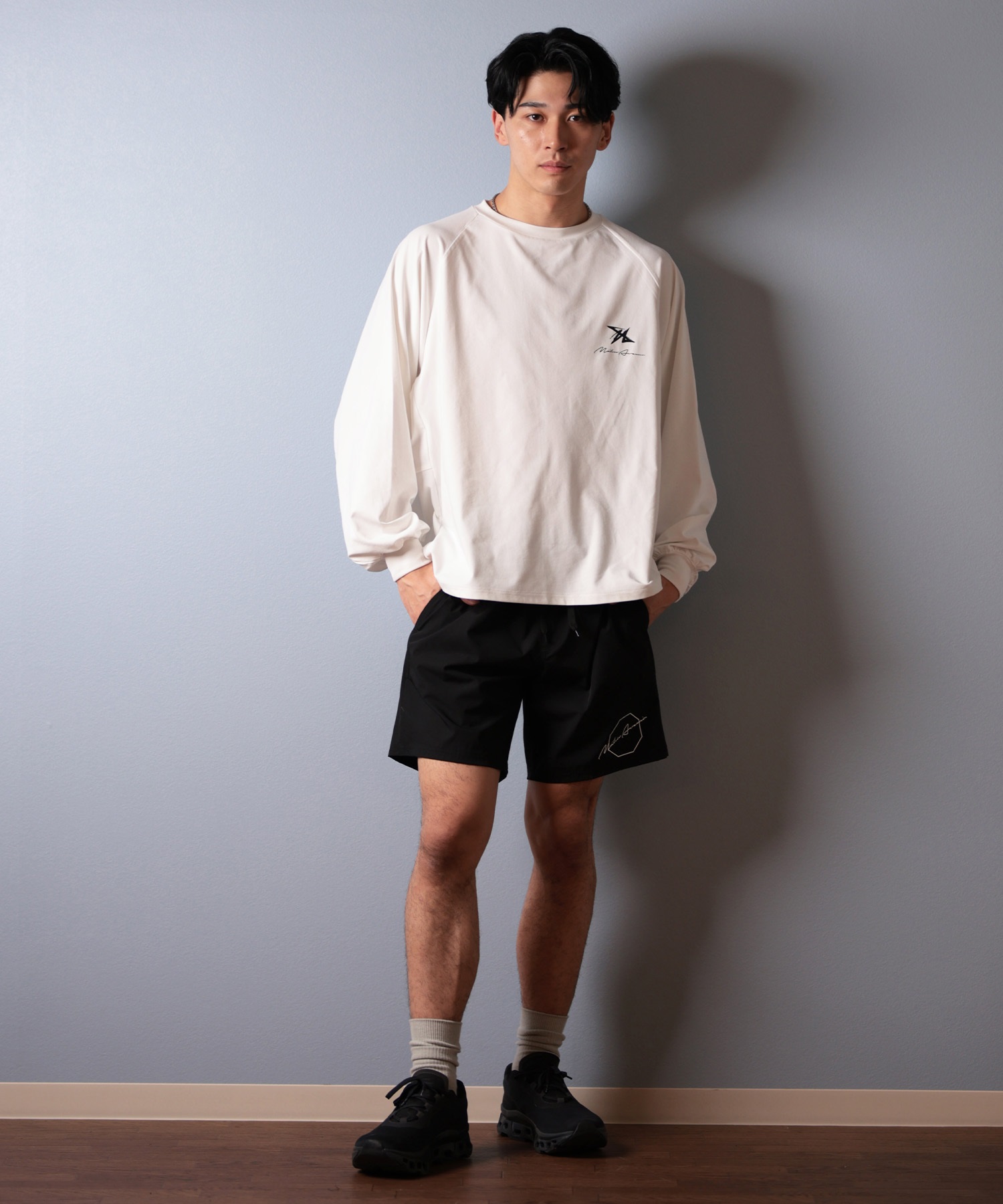 MATIN AVENIR マタンアヴニール 水着 ラッシュガード 長袖 Tシャツ ロンT メンズ 水陸両用 MA25010 ムラサキスポーツ限定(BK-M)