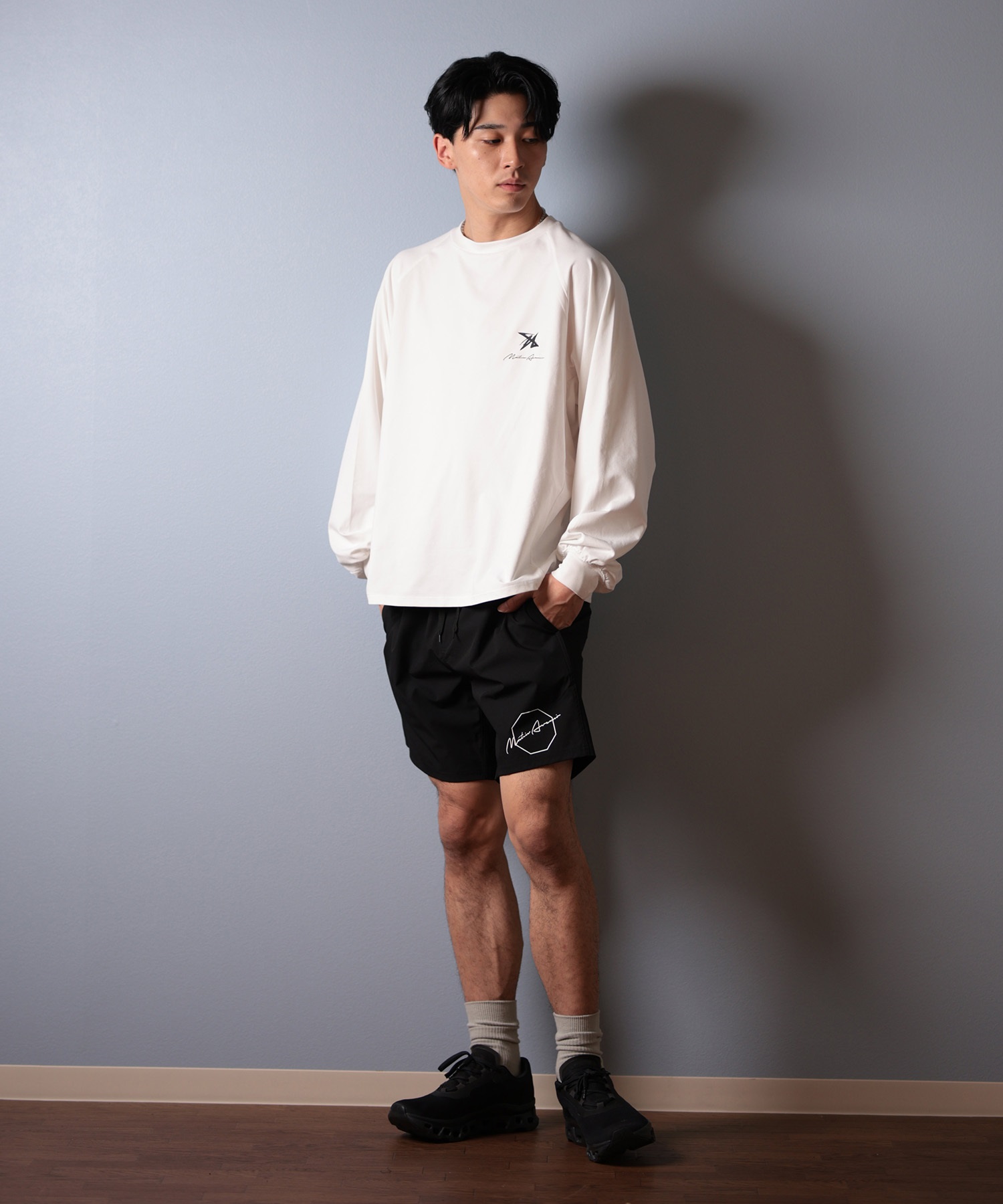 MATIN AVENIR マタンアヴニール 水着 ラッシュガード 長袖 Tシャツ ロンT メンズ 水陸両用 MA25010 ムラサキスポーツ限定(BK-M)