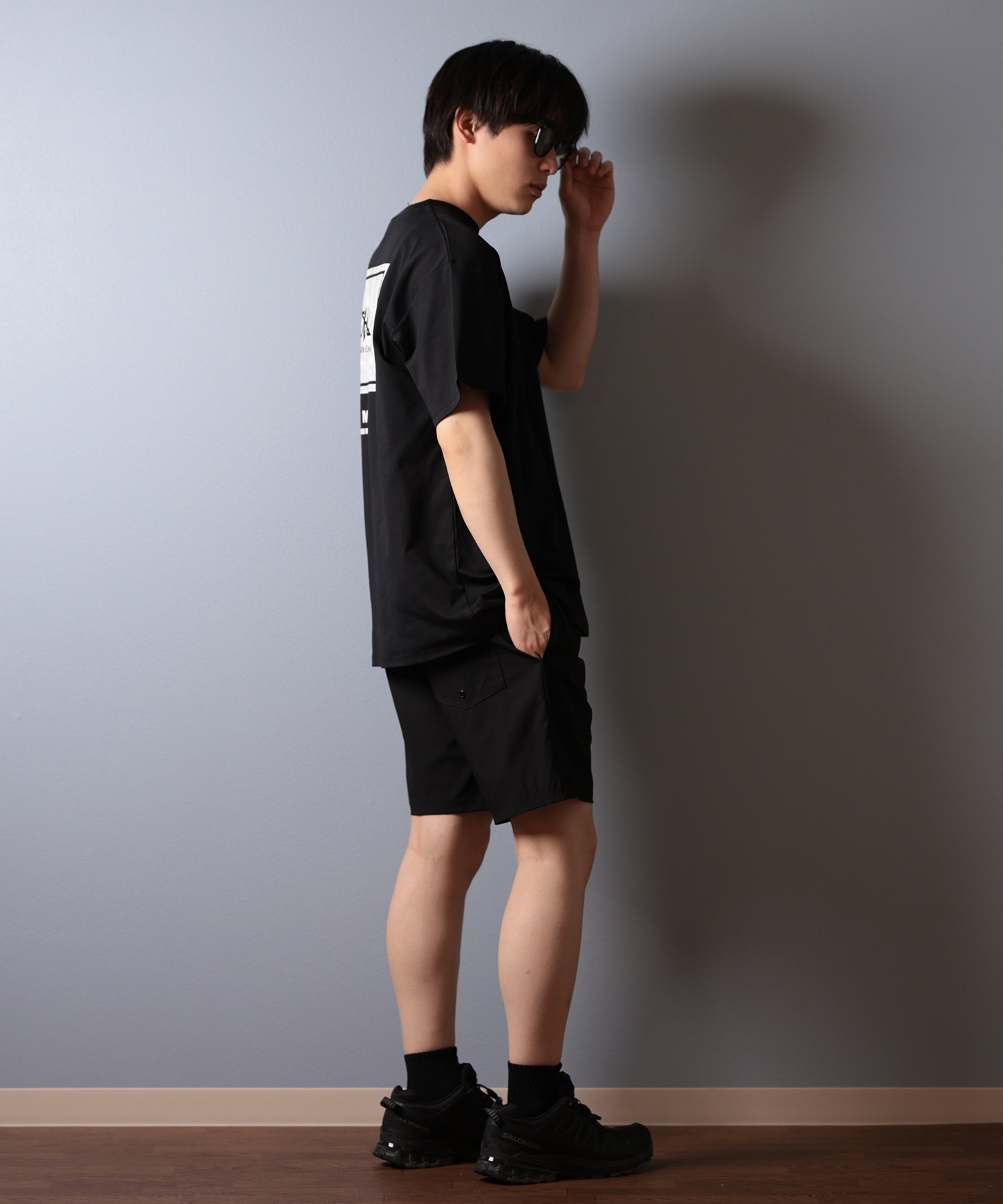 MATIN AVENIR マタンアヴニール 水着 ラッシュガード 半袖 Tシャツ メンズ 水陸両用 MA250007 ムラサキスポーツ限定(BK-M)