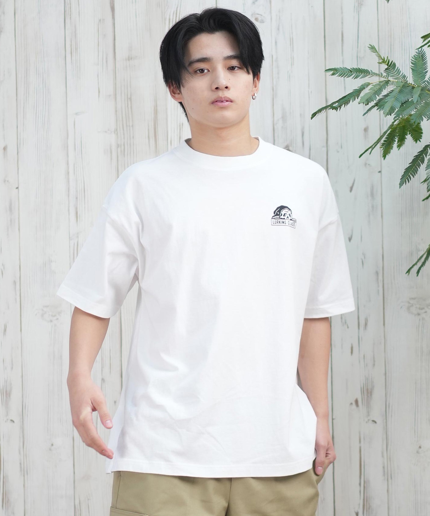 新品ドゥーズィエムクラス♡ラグランバックプリントTシャツ白完売 LURKING CLASS ラーキングクラス 半袖 Tシャツ メンズ バックプリント
