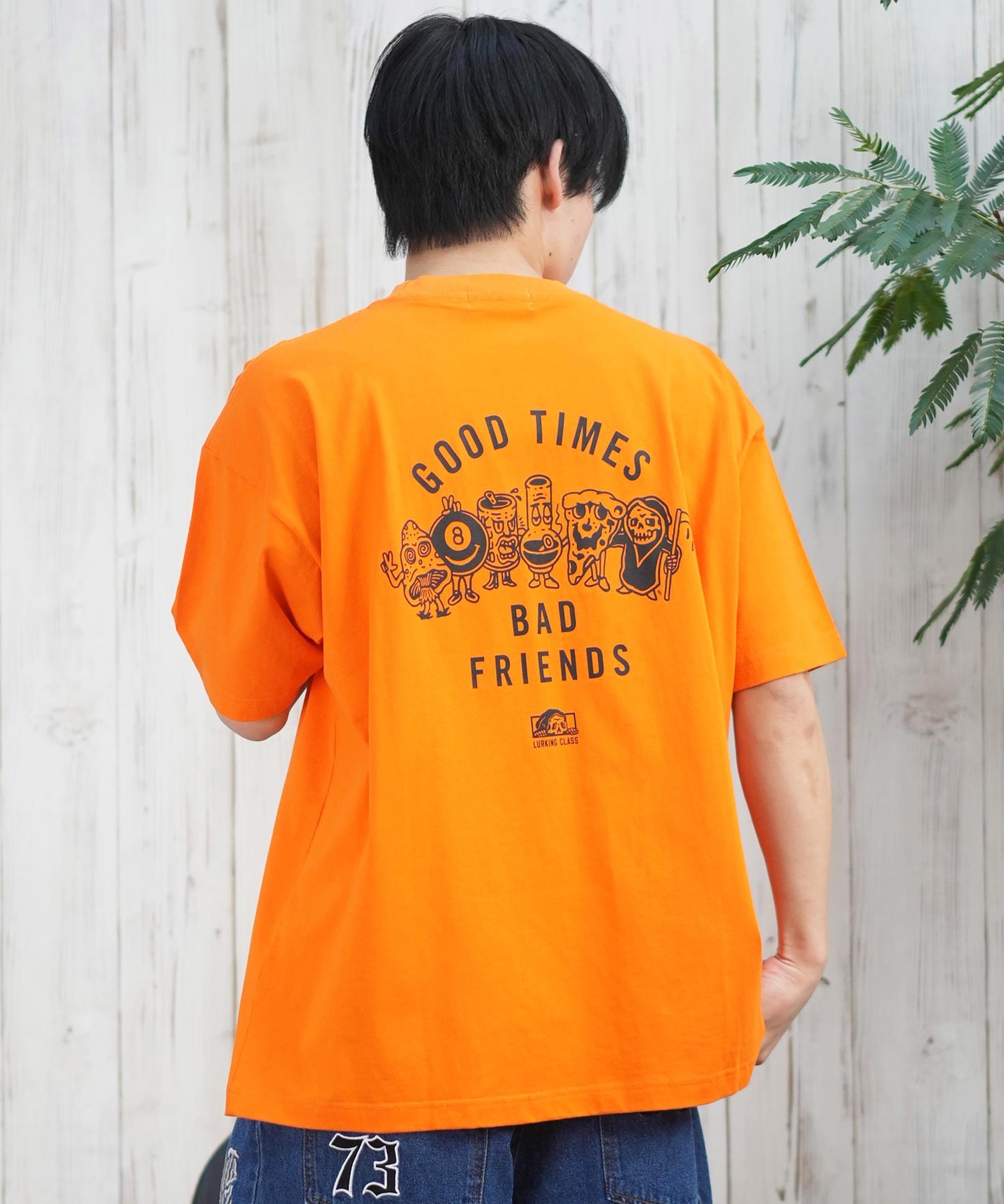 LURKING CLASS ラーキングクラス 半袖 Tシャツ メンズ バックプリント ST25STM03 ムラサキスポーツ限定(WHITE-M)