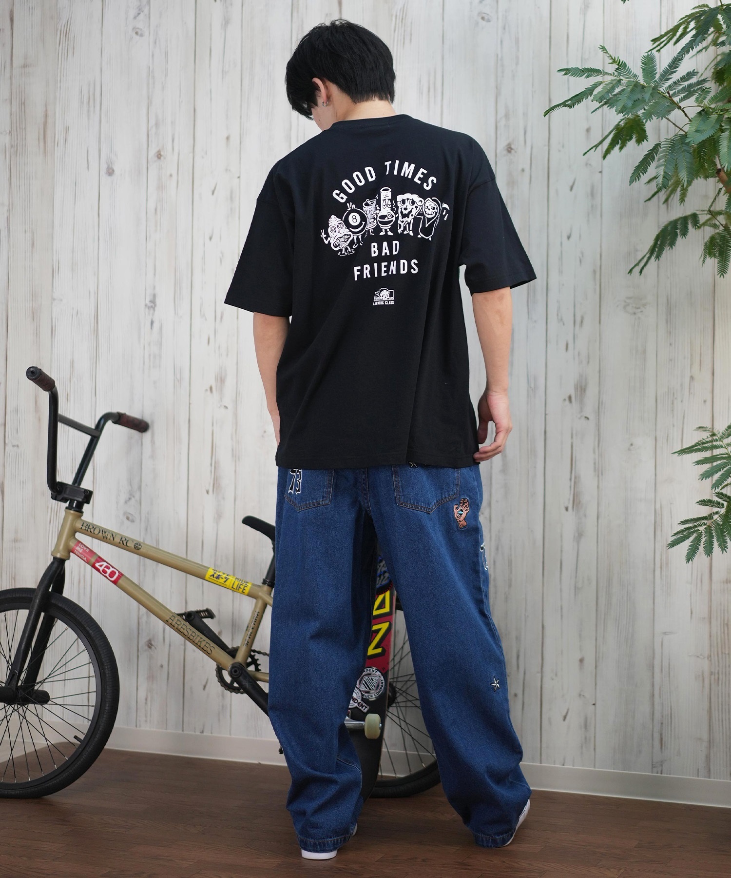 LURKING CLASS ラーキングクラス 半袖 Tシャツ メンズ バックプリント ST25STM03 ムラサキスポーツ限定(WHITE-M)