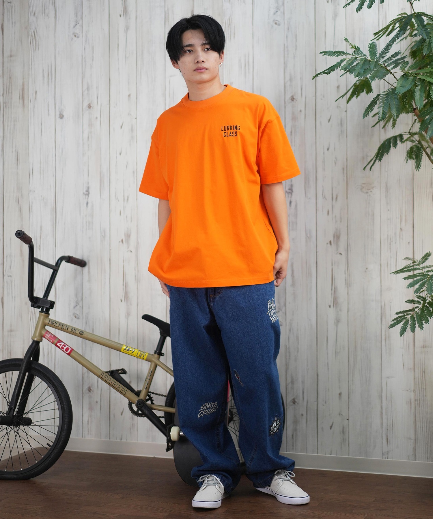 LURKING CLASS ラーキングクラス 半袖 Tシャツ メンズ バックプリント ST25STM03 ムラサキスポーツ限定(WHITE-M)