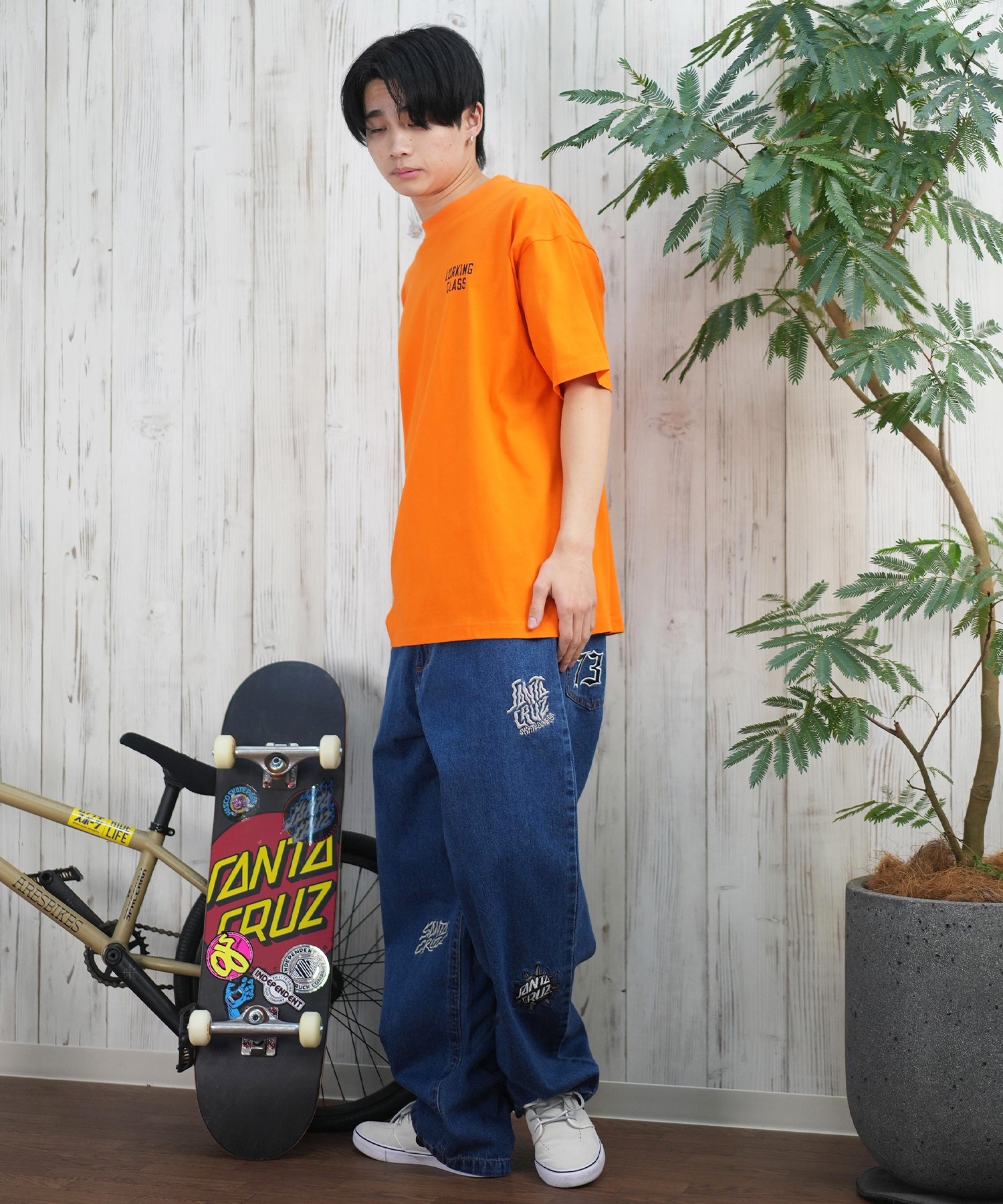 LURKING CLASS ラーキングクラス 半袖 Tシャツ メンズ バックプリント ST25STM03 ムラサキスポーツ限定(WHITE-M)