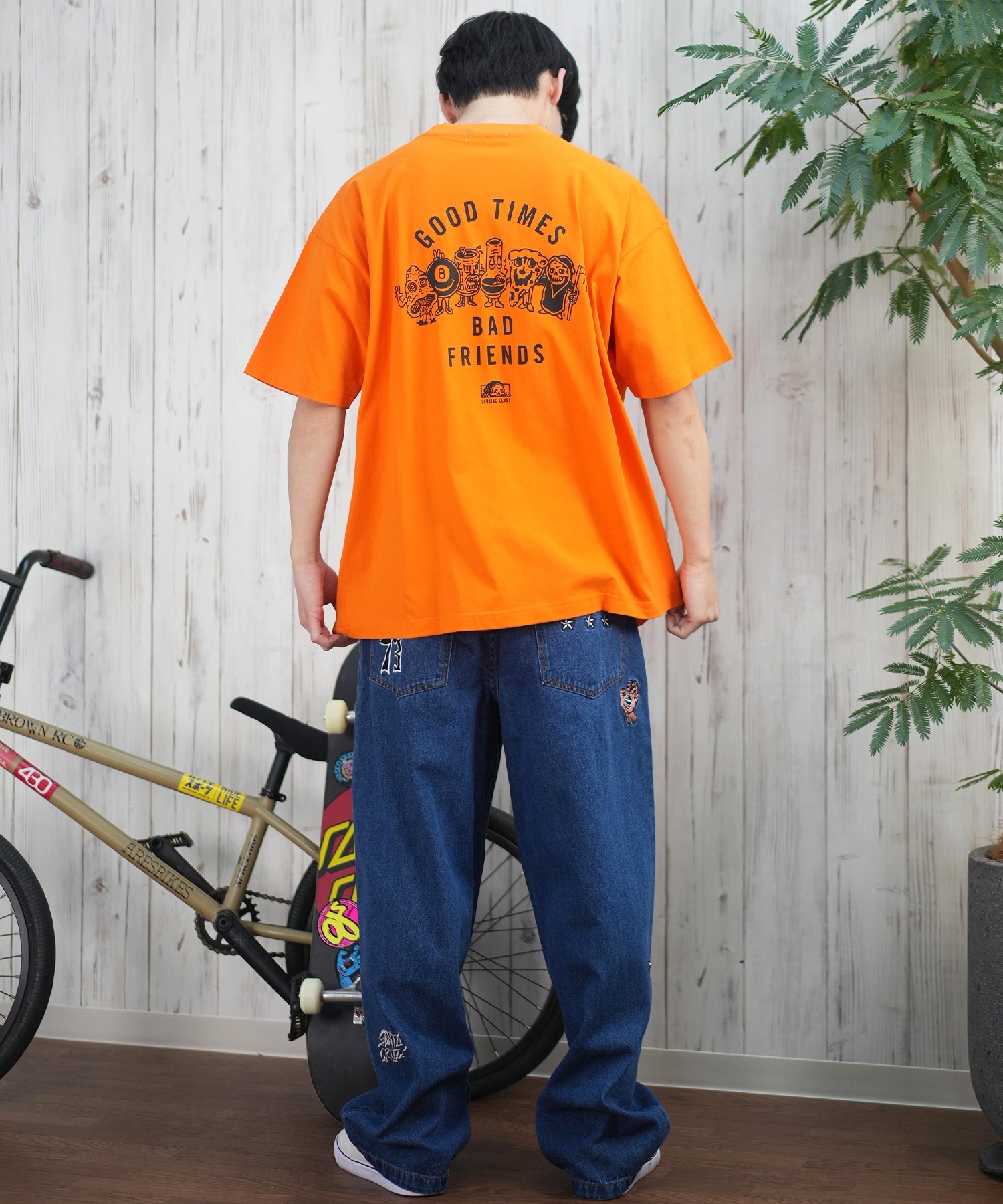 LURKING CLASS ラーキングクラス 半袖 Tシャツ メンズ バックプリント ST25STM03 ムラサキスポーツ限定(WHITE-M)