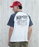 LURKING CLASS ラーキングクラス 半袖 Tシャツ メンズ ラグランスリーブ バックプリント ST25STM11 ムラサキスポーツ限定(WH/BK-M)