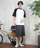 LURKING CLASS ラーキングクラス 半袖 Tシャツ メンズ ラグランスリーブ バックプリント ST25STM11 ムラサキスポーツ限定(WH/BK-M)