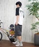 LURKING CLASS ラーキングクラス 半袖 Tシャツ メンズ ラグランスリーブ バックプリント ST25STM11 ムラサキスポーツ限定(WH/BK-M)