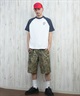 LURKING CLASS ラーキングクラス 半袖 Tシャツ メンズ ラグランスリーブ バックプリント ST25STM11 ムラサキスポーツ限定(WH/BK-M)