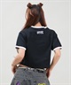LURKING CLASS ラーキングクラス 半袖 Tシャツ レディース クロップド丈 ミニTシャツ ST25STM03W ムラサキスポーツ限定(BLACK-M)