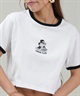 LURKING CLASS ラーキングクラス 半袖 Tシャツ レディース クロップド丈 ミニTシャツ ST25STM04W ムラサキスポーツ限定(BLACK-M)