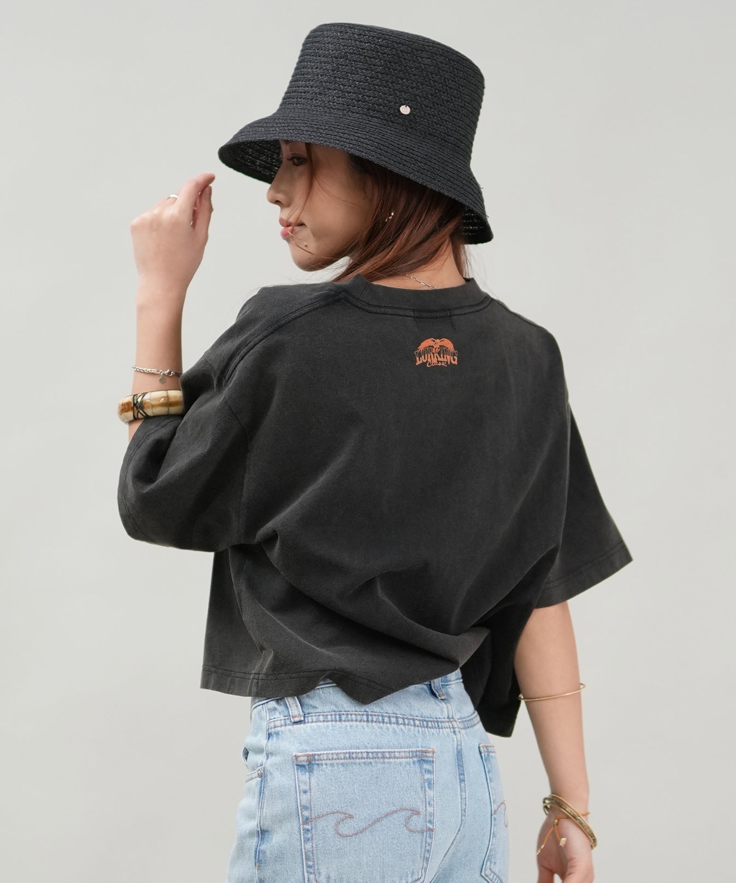 LURKING CLASS ラーキングクラス 半袖 Tシャツ レディース クロップド丈 ミニTシャツ ST25STM05W ムラサキスポーツ限定 LURKING CLASS ラーキングクラス 半袖 Tシャツ レディース