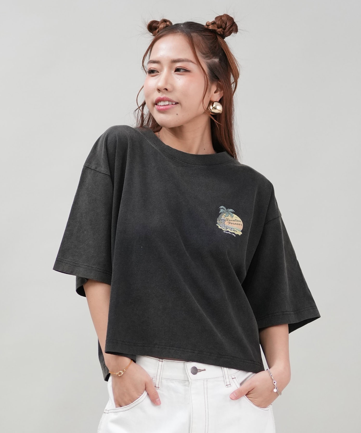 LURKING CLASS ラーキングクラス 半袖 Tシャツ レディース クロップド丈 ミニTシャツ ST25STM08W ムラサキスポーツ限定 LURKING CLASS ラーキングクラス 半袖 Tシャツ レディース