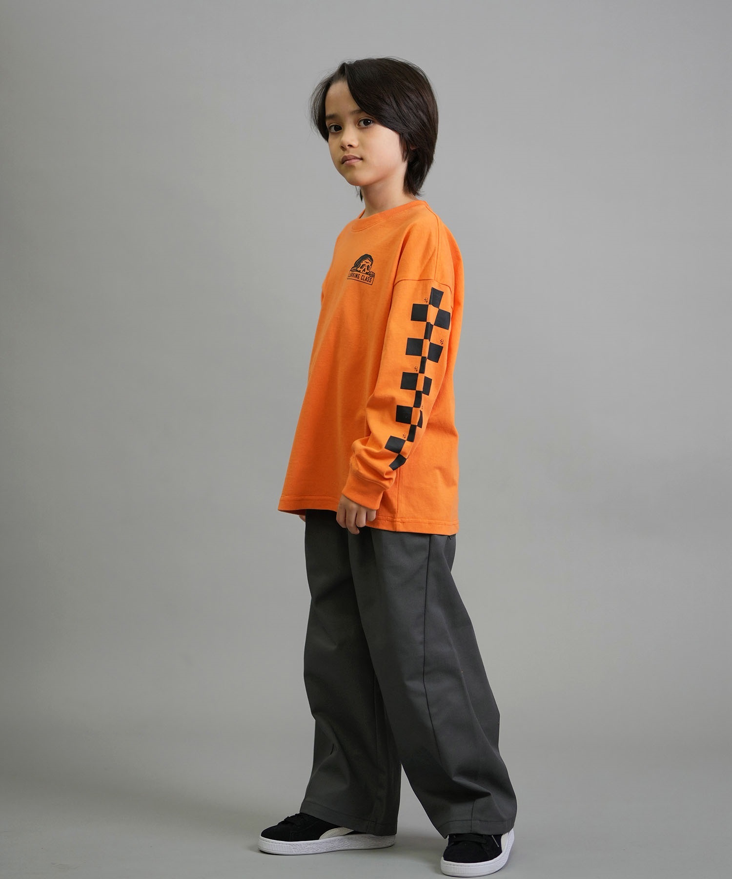 LURKING CLASS ラーキングクラス 長袖 Tシャツ ロンT キッズ ジュニア 子供 LURKIER L S TEE ST25FTM02K(BLACK-130cm)