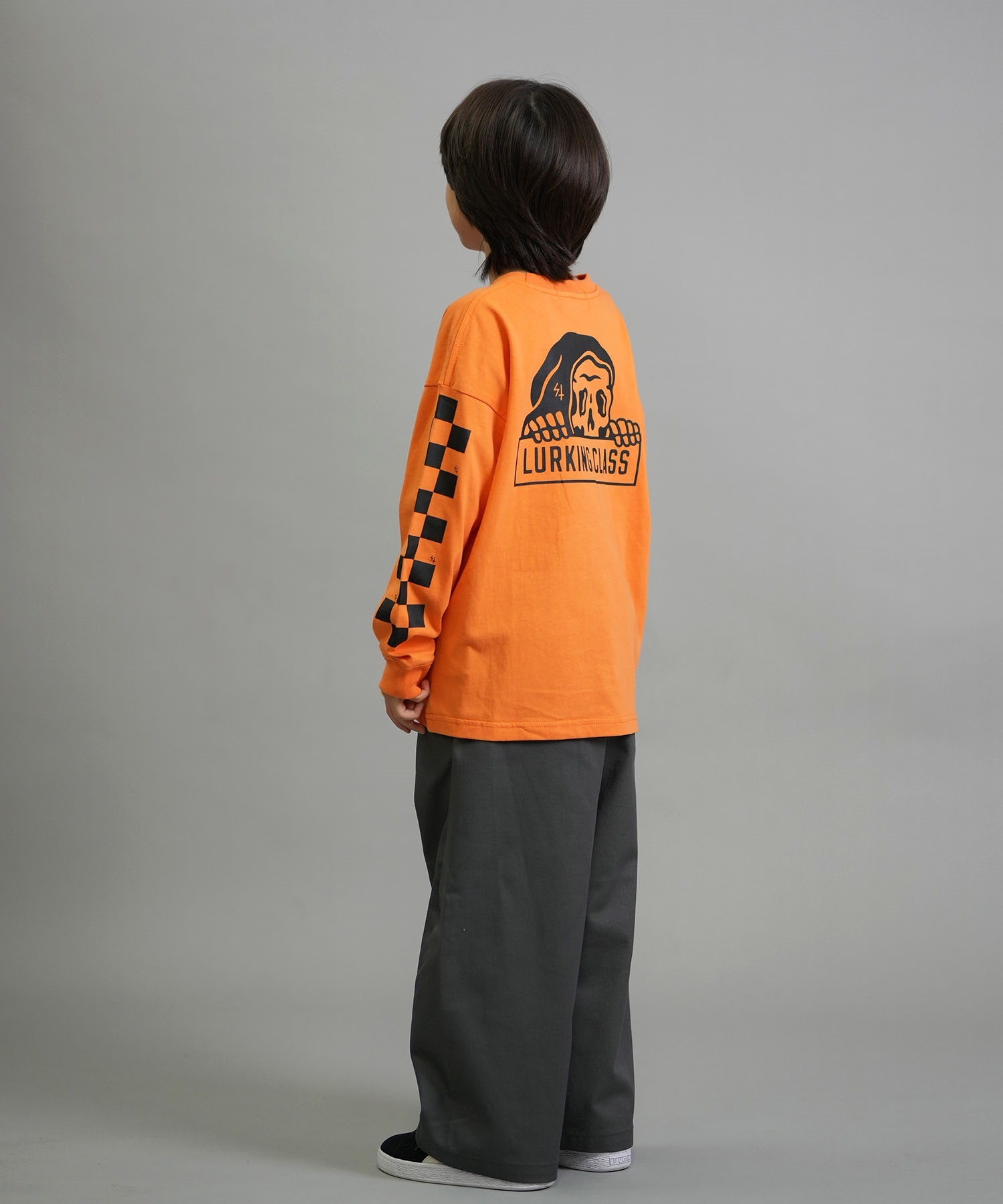 LURKING CLASS ラーキングクラス 長袖 Tシャツ ロンT キッズ ジュニア 子供 LURKIER L S TEE ST25FTM02K(BLACK-130cm)