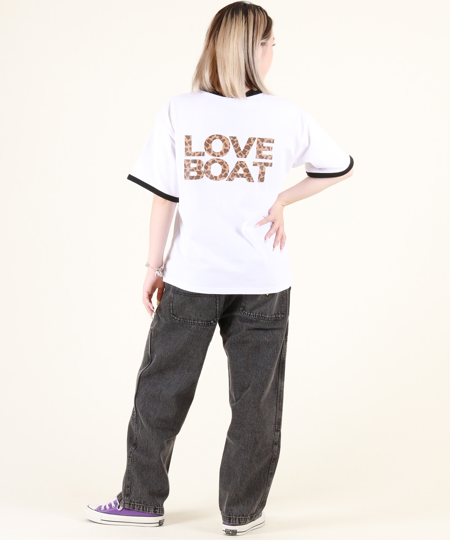 LOVE BOAT ラブボート 半袖 Tシャツ レディース バックプリント ロゴ