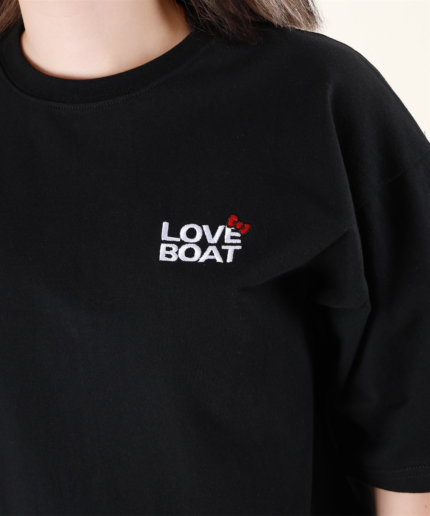 サンローラン バックプリント LOVE 1974 Tシャツ 半袖 ブラック サン