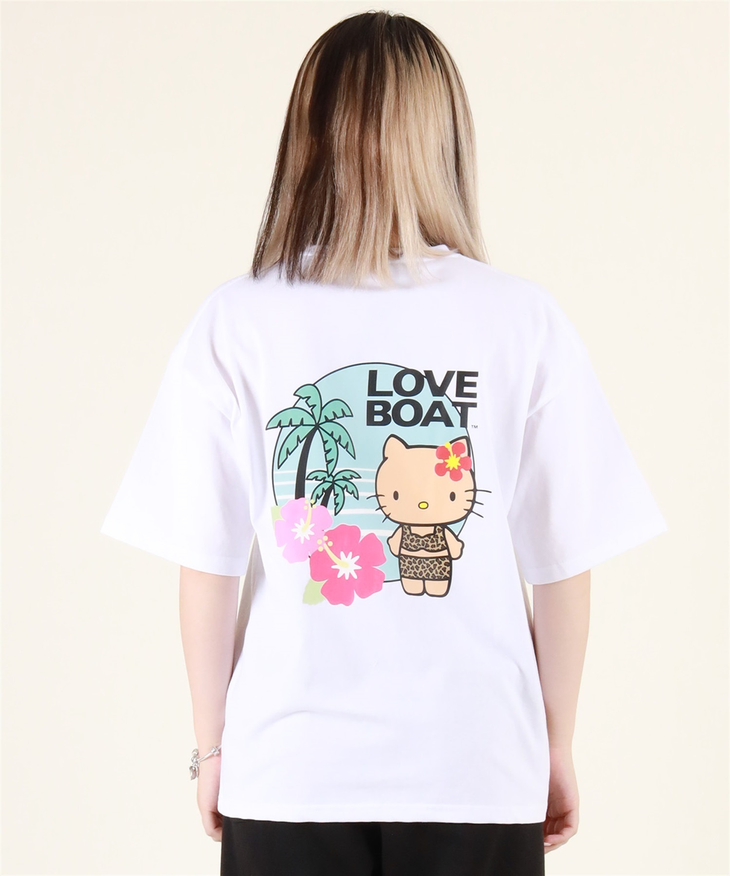LOVE BOAT ラブボート 半袖 Tシャツ レディース ハローキティ バック