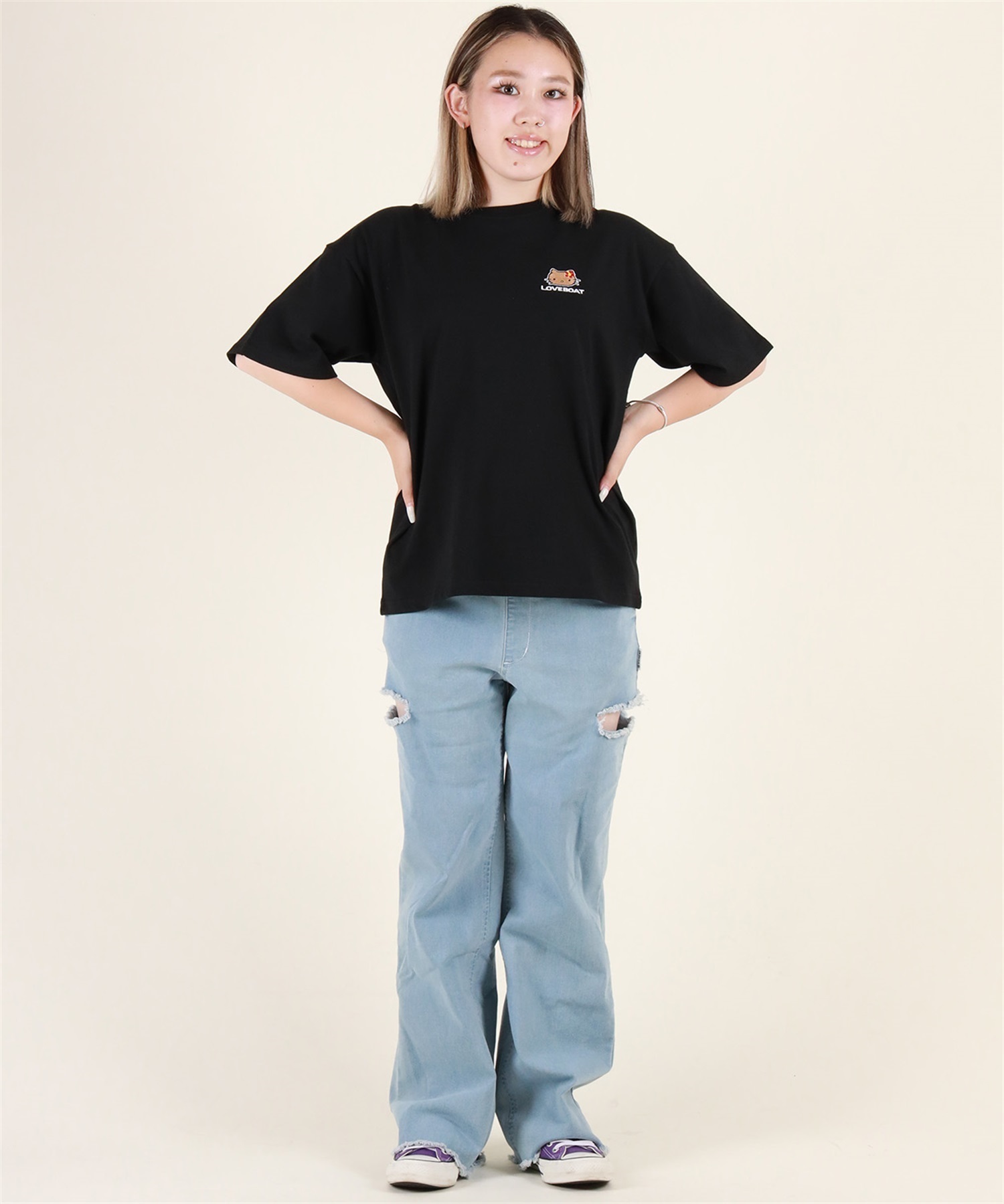 LOVE BOAT ラブボート 半袖 Tシャツ レディース ハローキティ