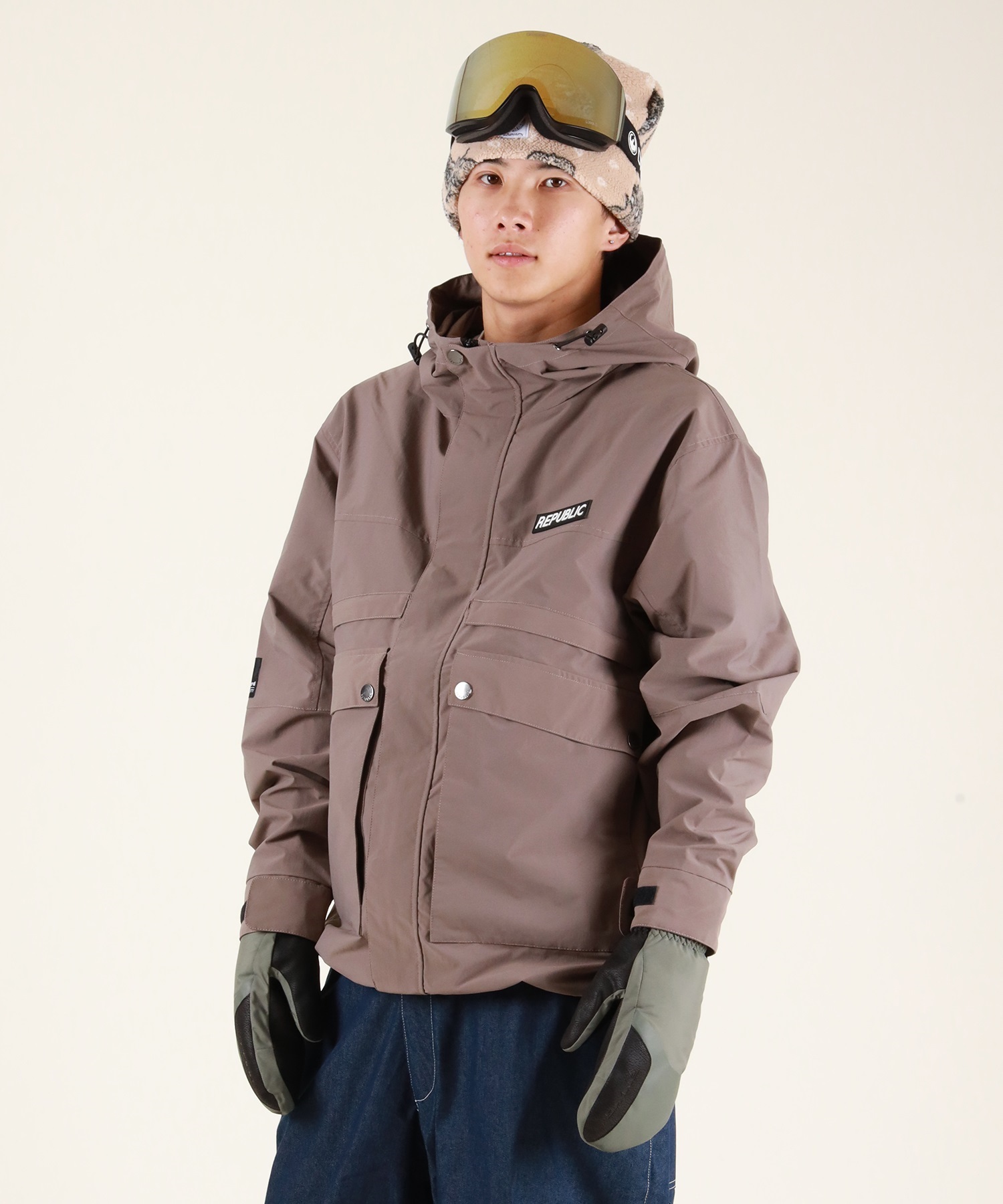 REPUBLIC リパブリックスノーボードウェアXLサイズ - Mocha REPUBLIC