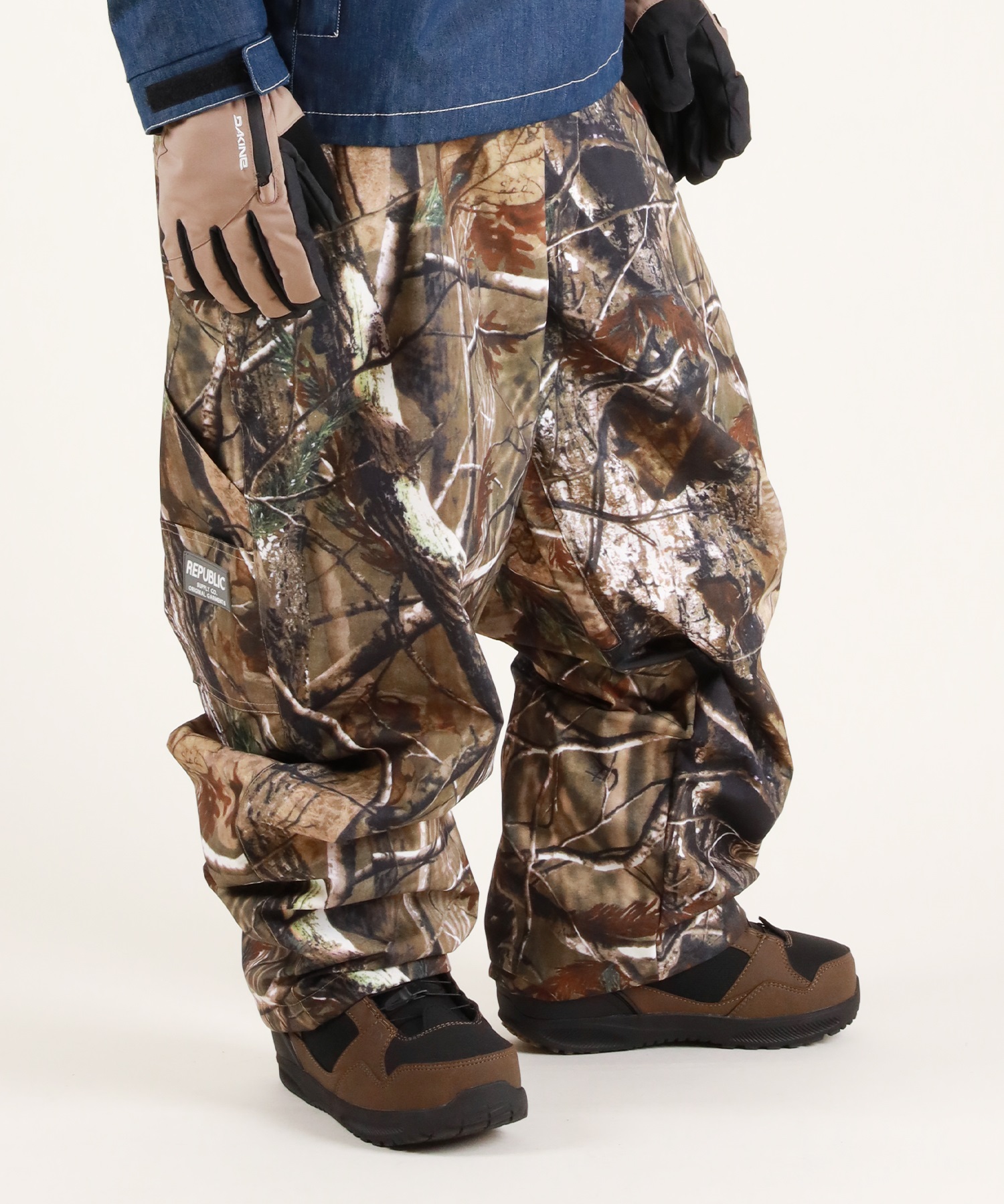 REPUBLIC リパブリック WIDE PAINTER PANTS スノーボード ウェア パンツ ユニセックス ムラサキスポーツ 25-26モデル MM E30 【2526】(BLACK-S)