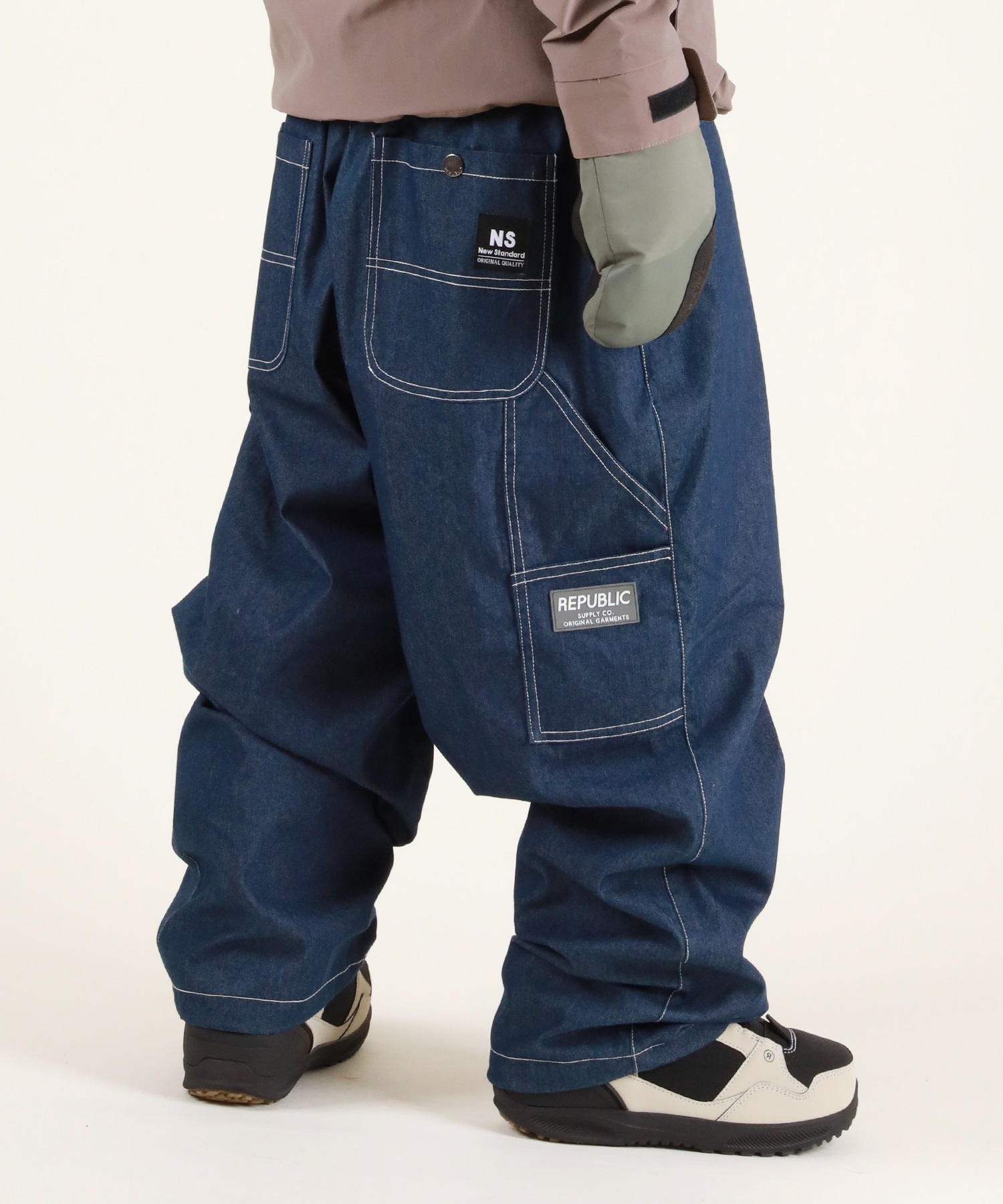 REPUBLIC リパブリック WIDE PAINTER PANTS スノーボード ウェア パンツ ユニセックス ムラサキスポーツ 25-26モデル MM E30 【2526】(BLACK-S)