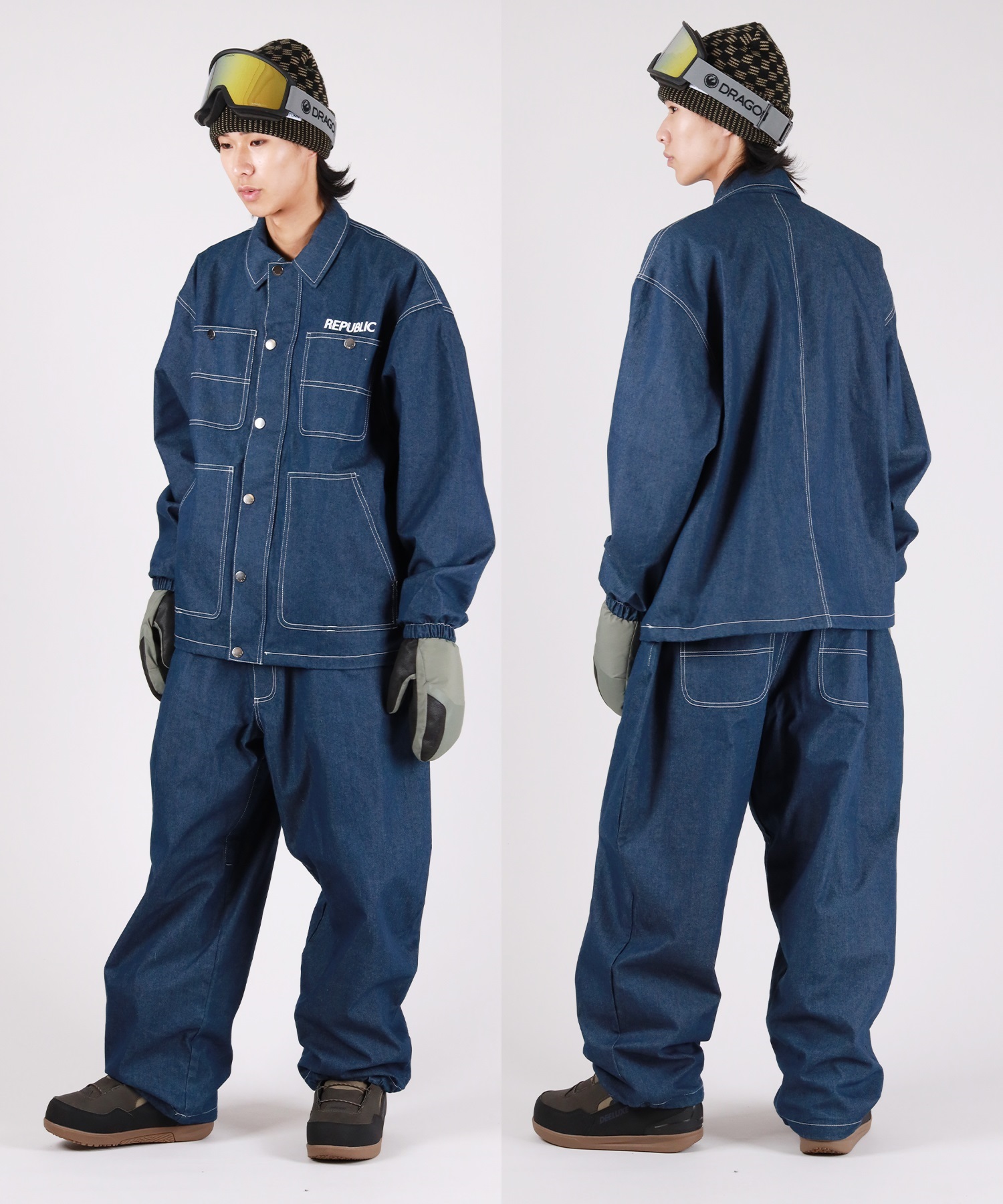 REPUBLIC リパブリック BAGGY DENIM PANTS スノーボード ウェア パンツ