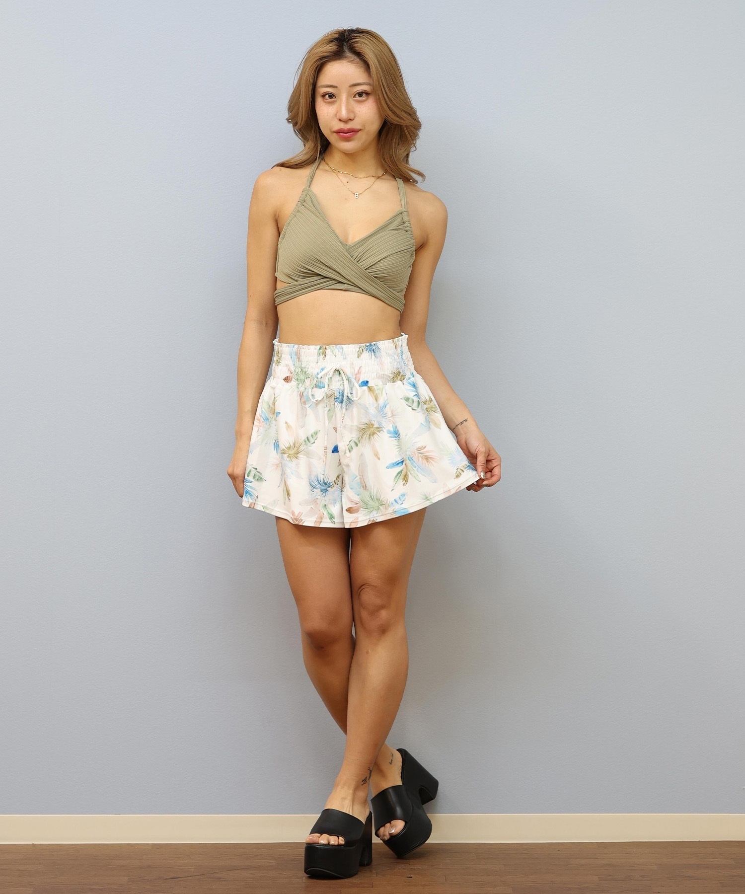 新品　サマンサタバサ　ショートパンツ　ライオンキング　コラボ　6782 Sunrise Shell サンライズシェル 水着 レディース トランクス