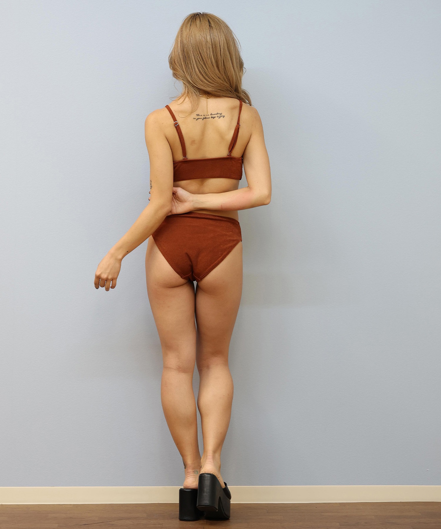 Sunrise Shell サンライズシェル 水着 レディース ギャザー ベロア風