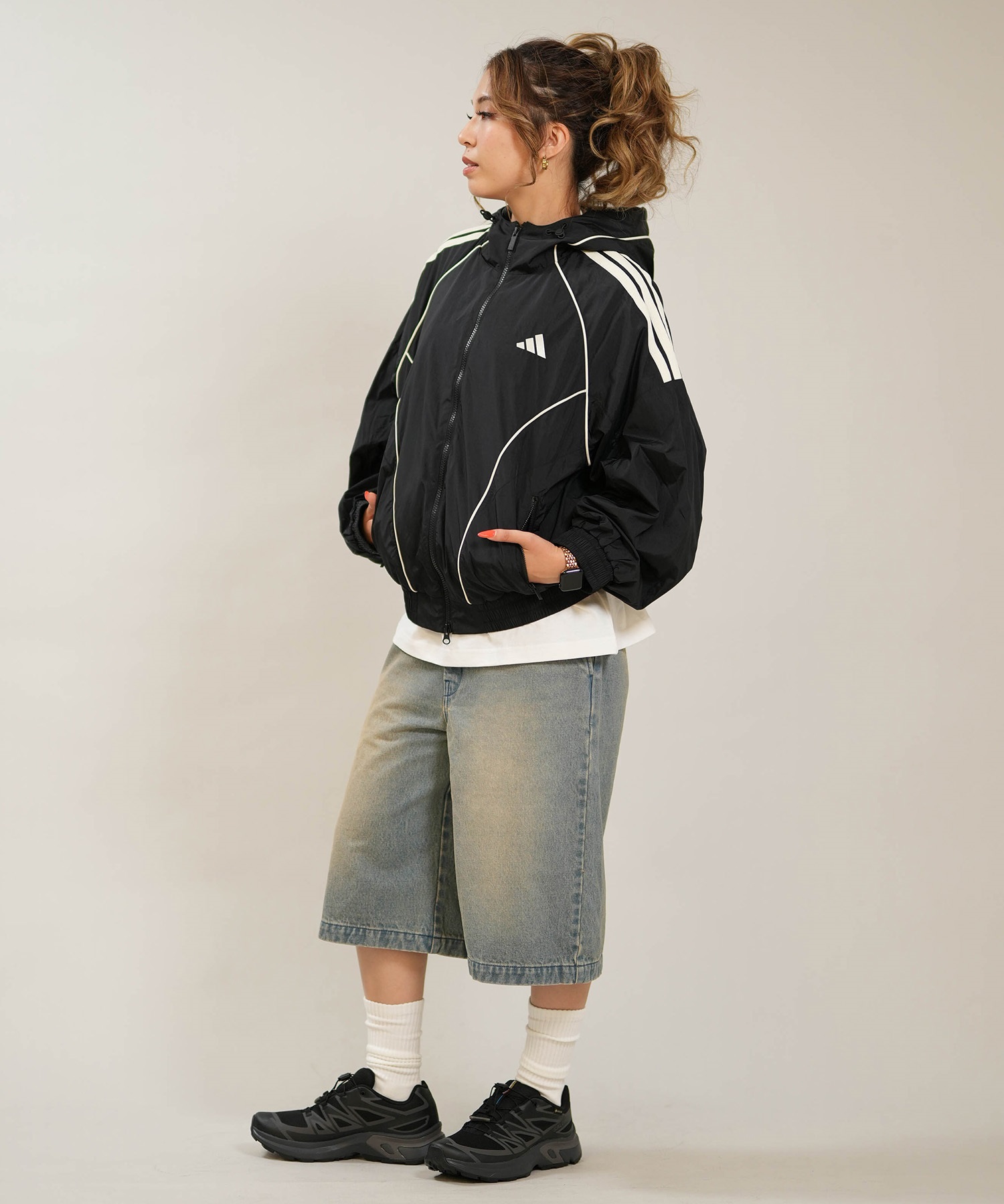 adidas アディダス ジャケット レディース フード W STADIUM ウーブン