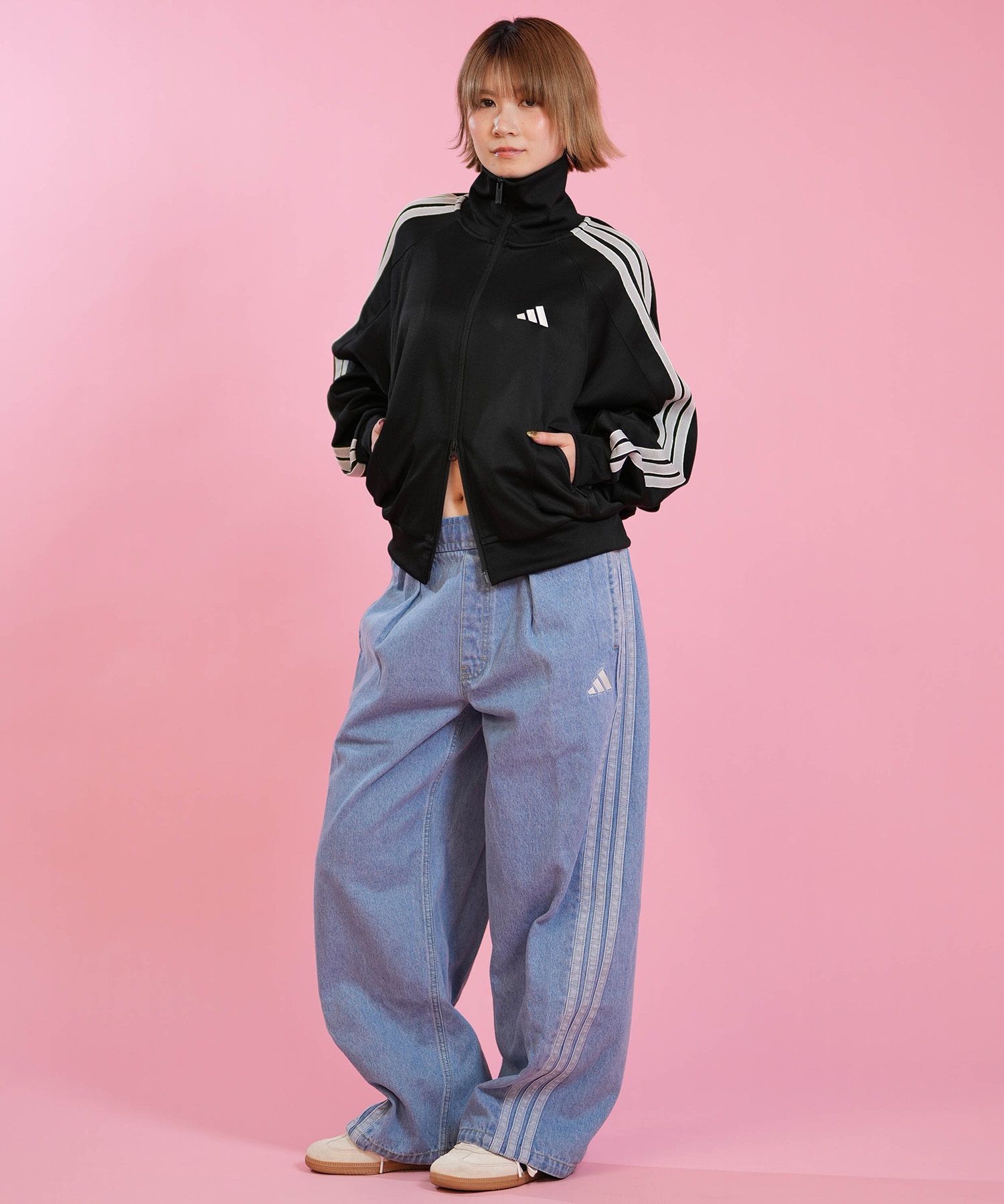adidas アディダス ジャージ トラックジャケット レディース ダブル