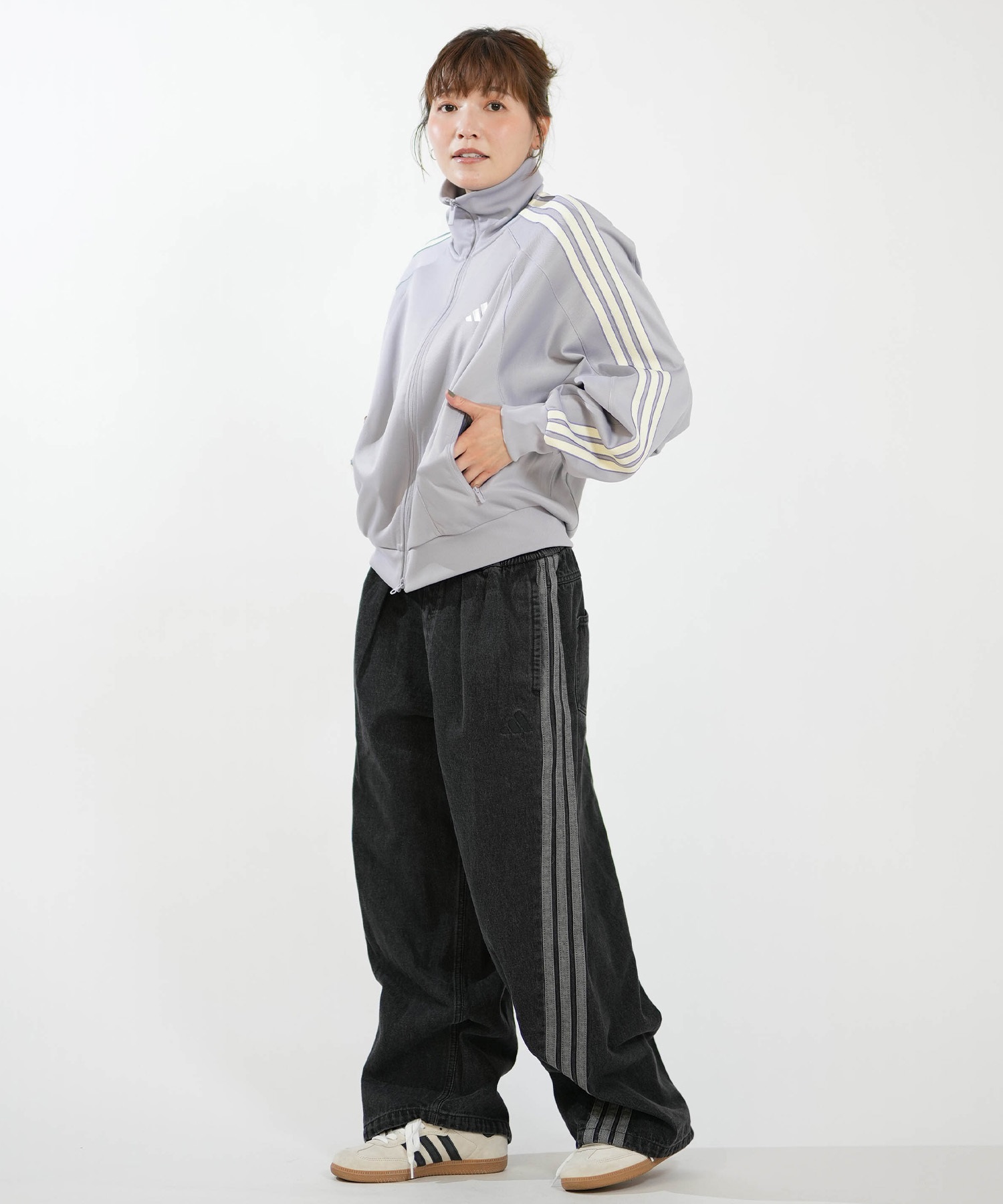 adidas アディダス ジャージ トラックジャケット レディース ダブル 