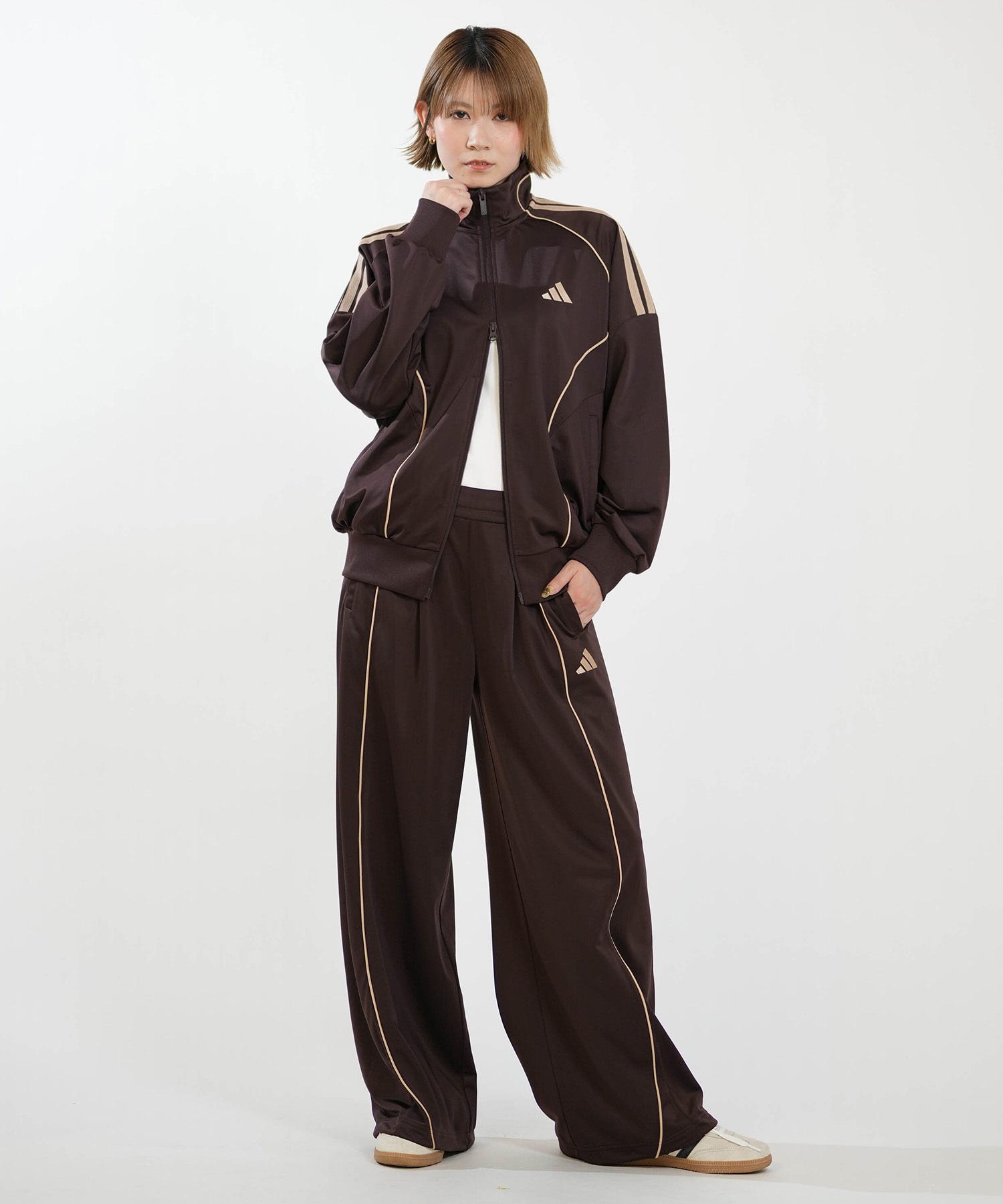 adidas アディダス ジャージ トラックジャケット レディース ダブル