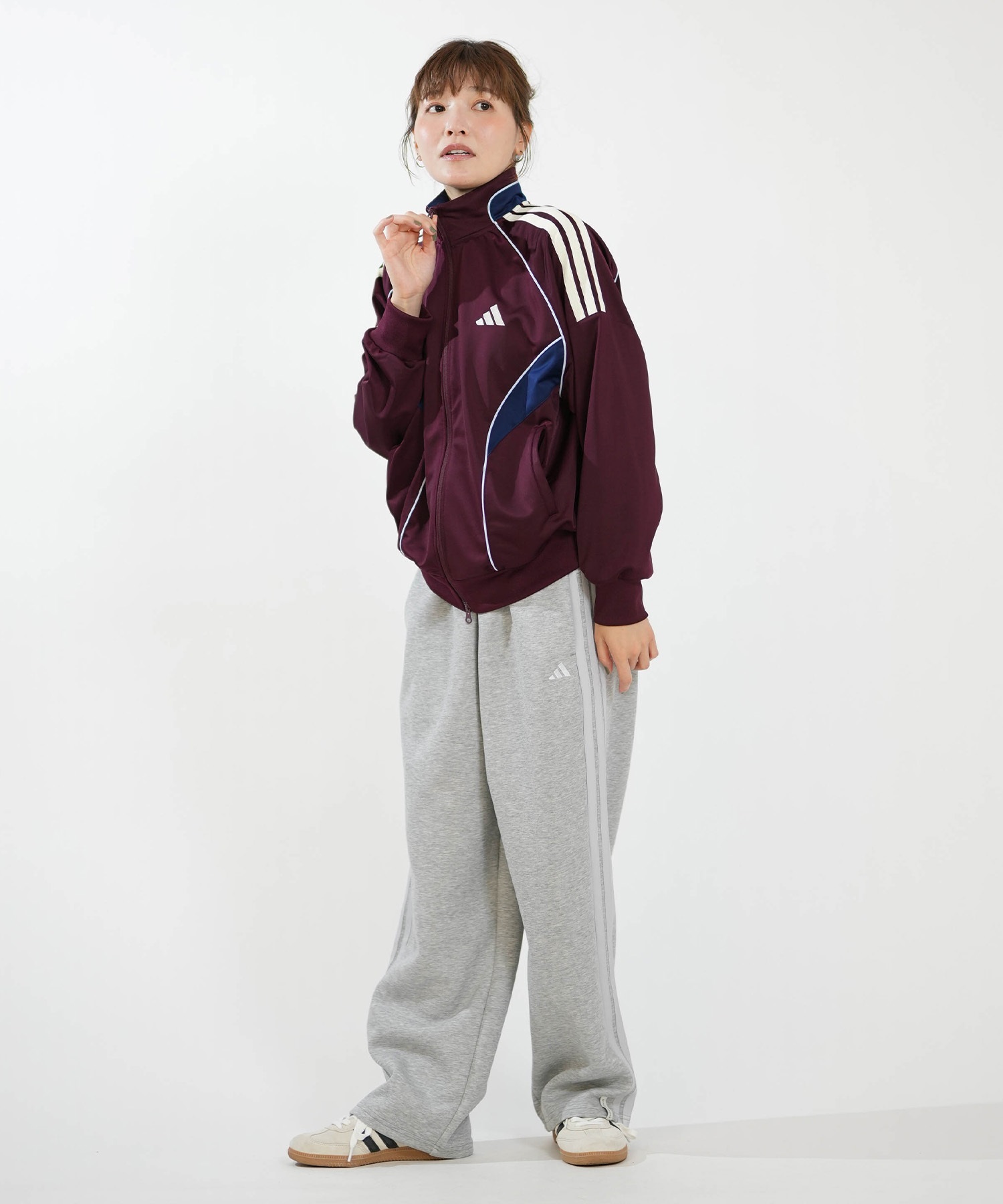 adidas アディダス ジャージ トラックジャケット レディース ダブル