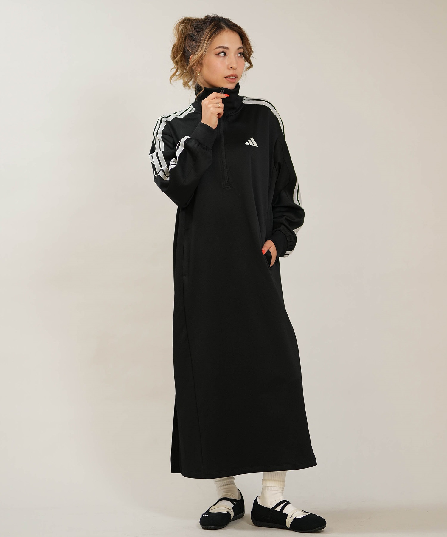 adidas アディダス ワンピース レディース ハーフジップ STADIUM