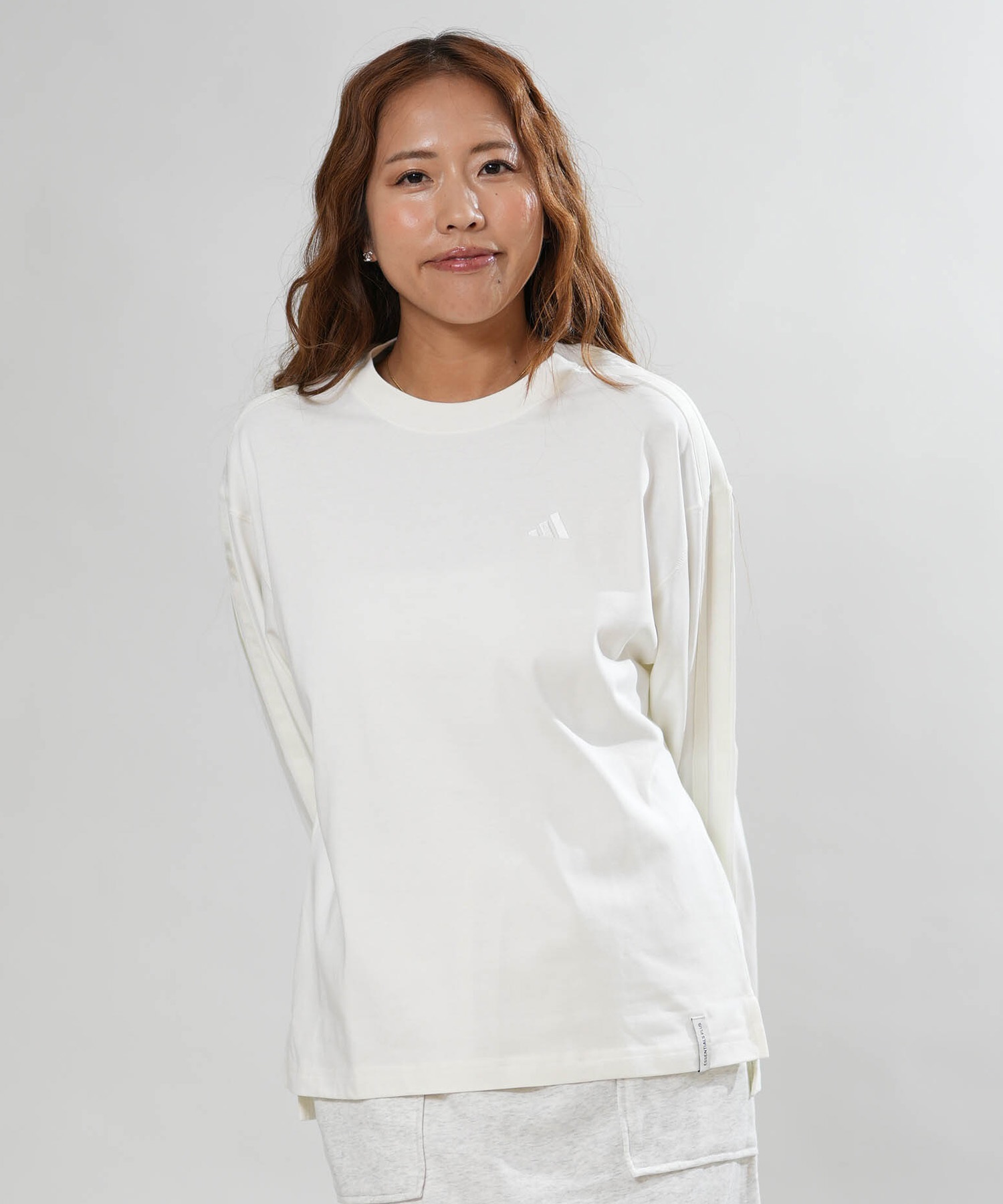 adidas アディダス 長袖 Tシャツ ロンT レディース シンプル W ESS＋