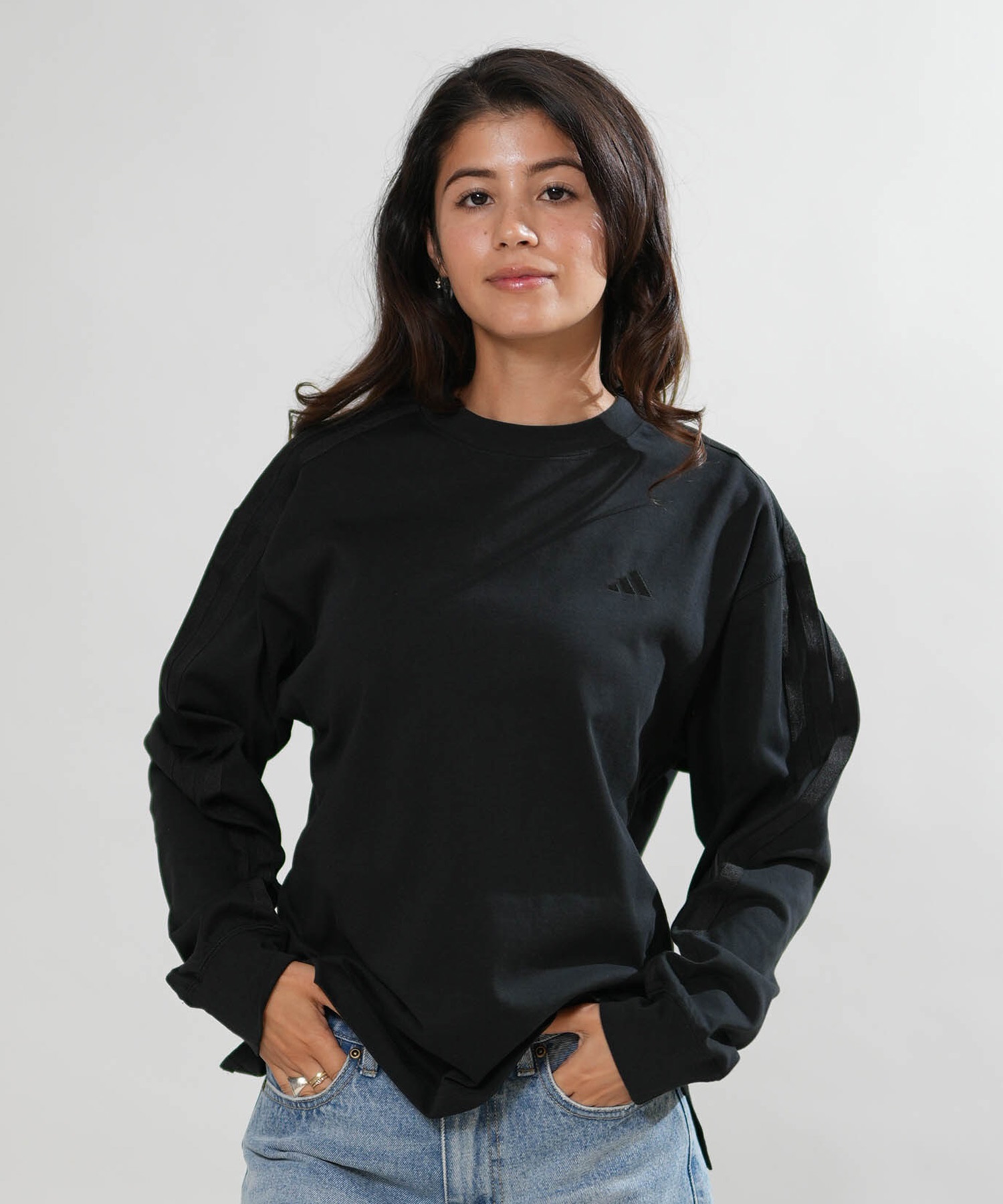 adidas アディダス 長袖 Tシャツ ロンT レディース シンプル W ESS＋