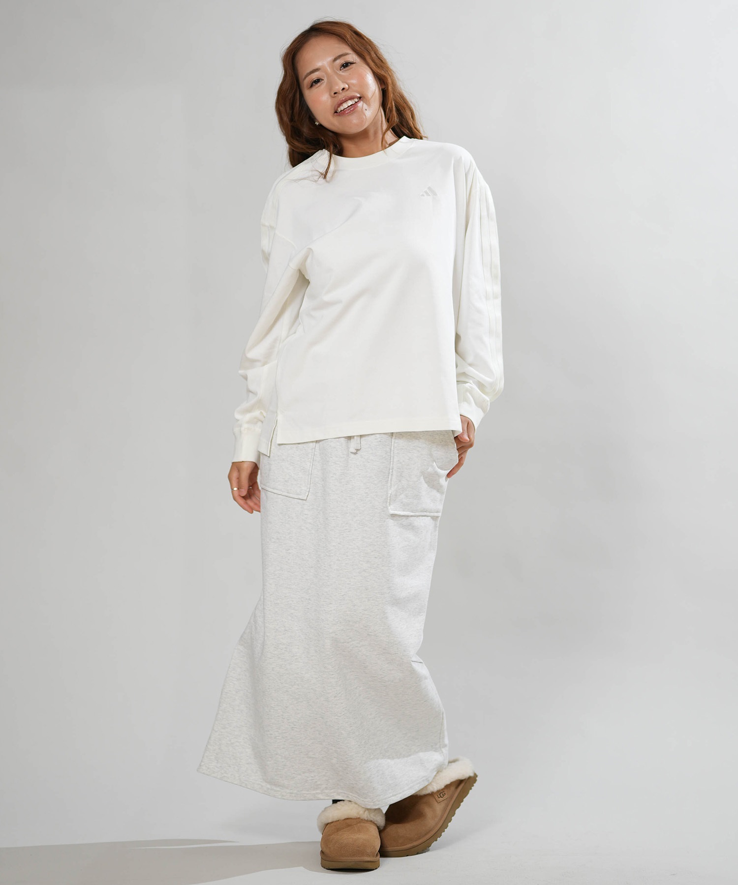 adidas アディダス 長袖 Tシャツ ロンT レディース シンプル W ESS＋