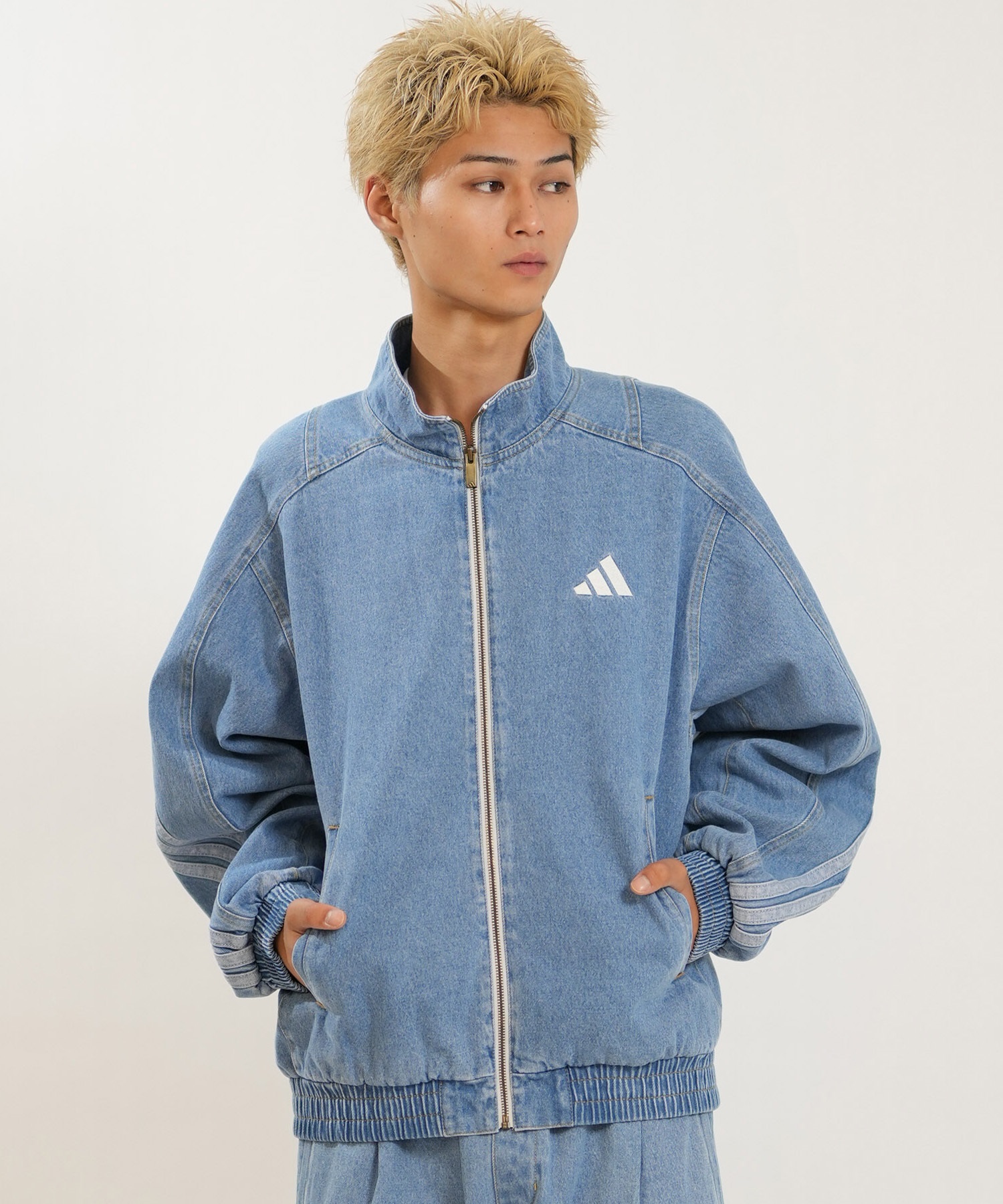 adidas アディダス ジャージ トラックジャケット メンズ デニム M