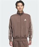 adidas アディダス ジャージ トラックジャケット メンズ ワンポイント ロゴ M 3ST WU トラックトップ KP662(BROWN-M)