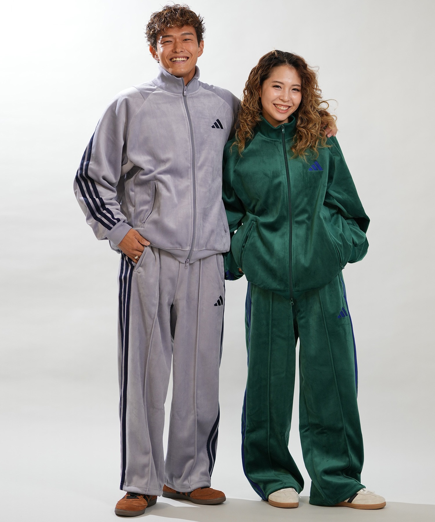 adidas アディダス ジャージ トラックジャケット メンズ ベロア生地
