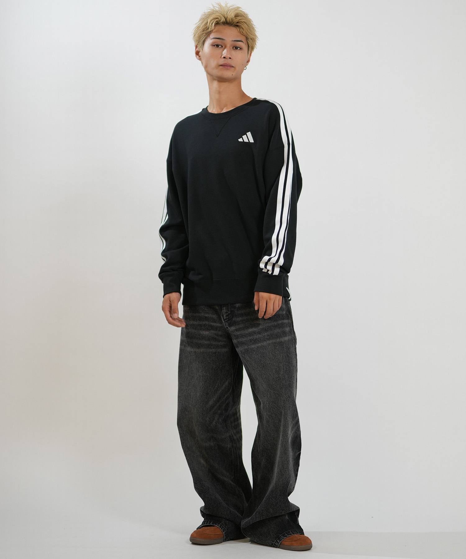 adidas アディダス トレーナー スウェット メンズ ロゴ M ESS+ 3S