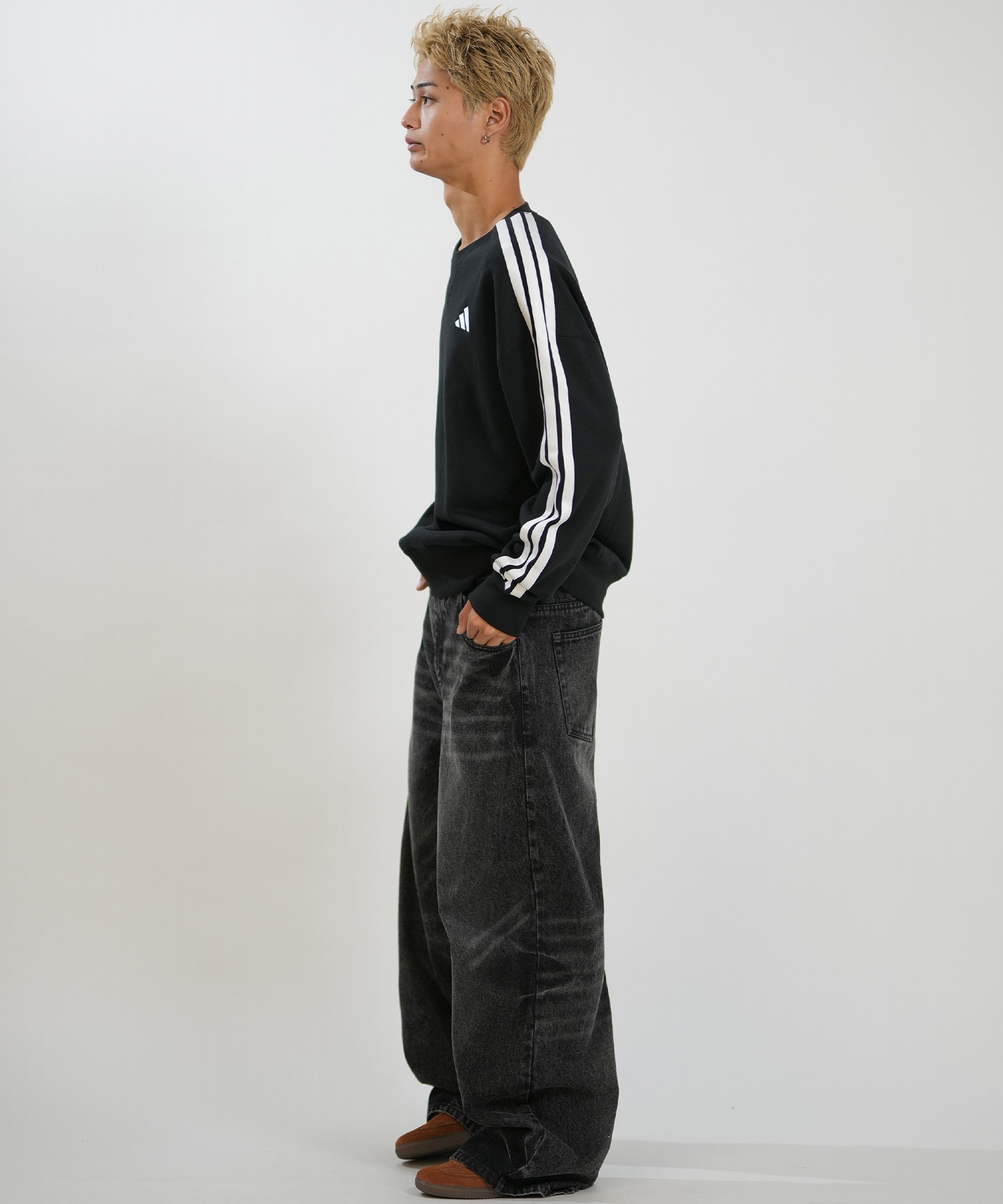 adidas アディダス トレーナー スウェット メンズ ロゴ M ESS+ 3S