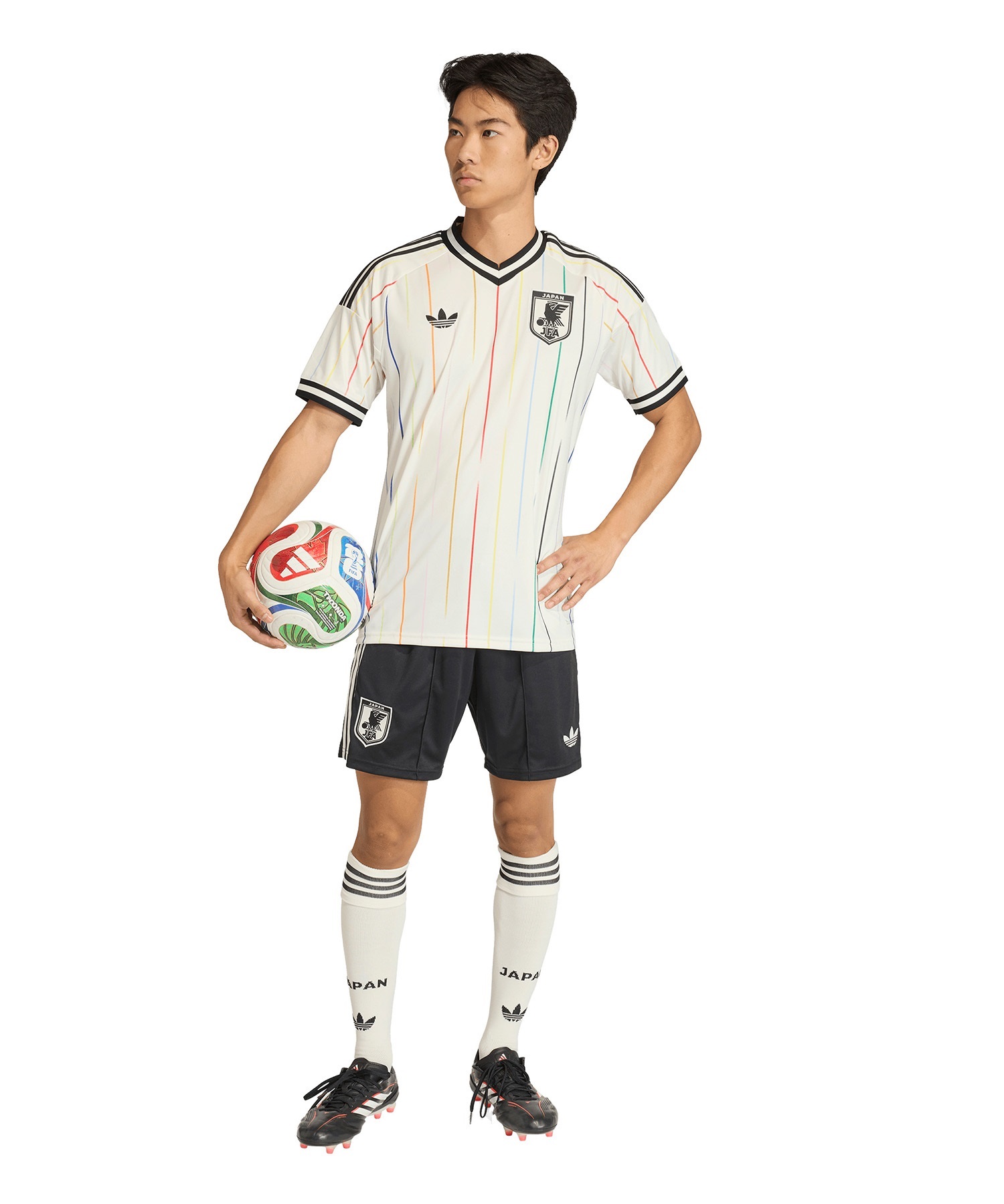 adidas アディダス サッカー日本代表 2026 アウェイ レプリカ ユニフォーム KLG77 JN1872(WT/BK-M)
