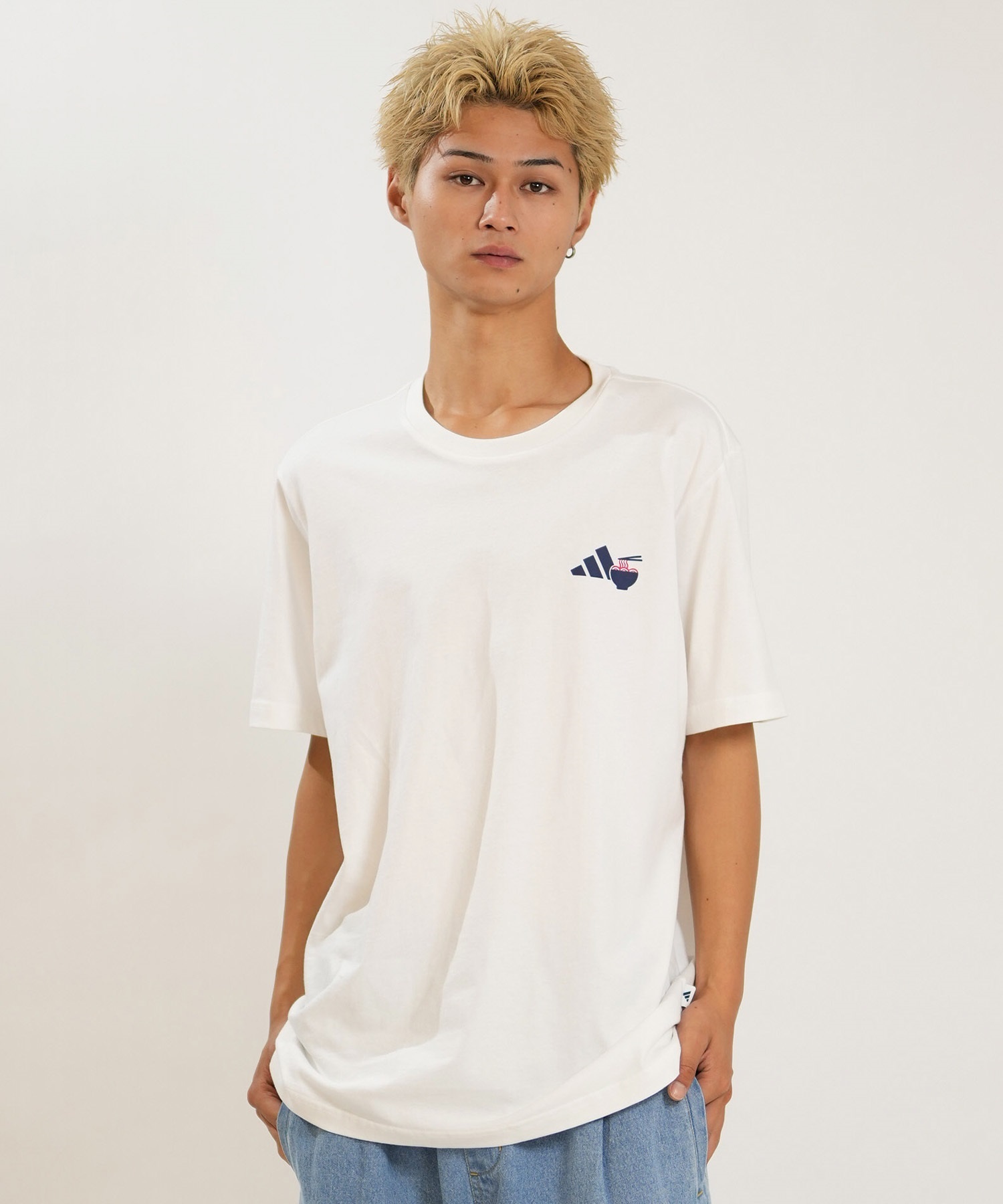 adidas アディダス 半袖 Tシャツ メンズ バックプリント M RAMEN T