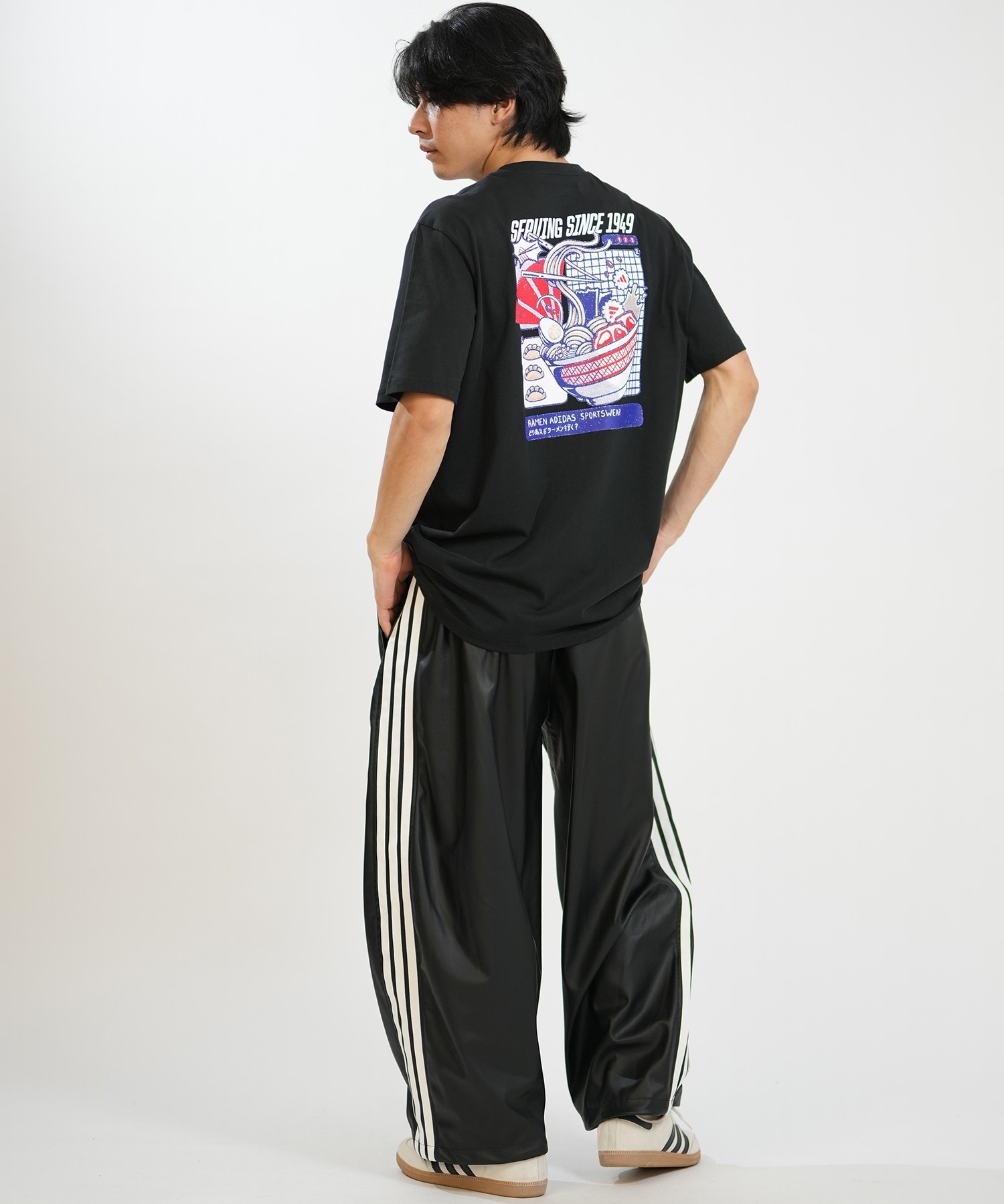 adidas アディダス 半袖 Tシャツ メンズ バックプリント M RAMEN T