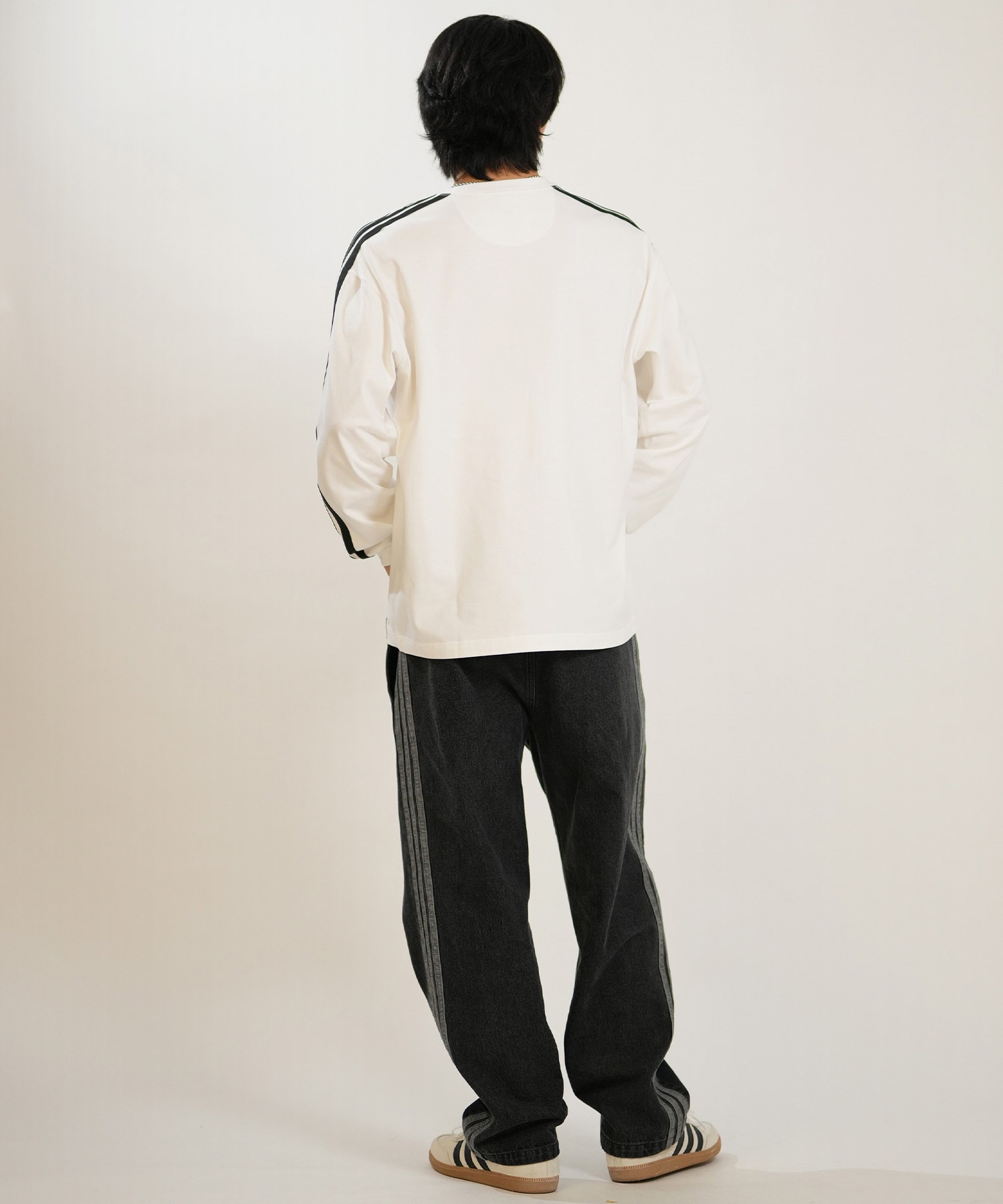 adidas アディダス 長袖 Tシャツ ロンT メンズ シンプル M ESS+ 3S LS