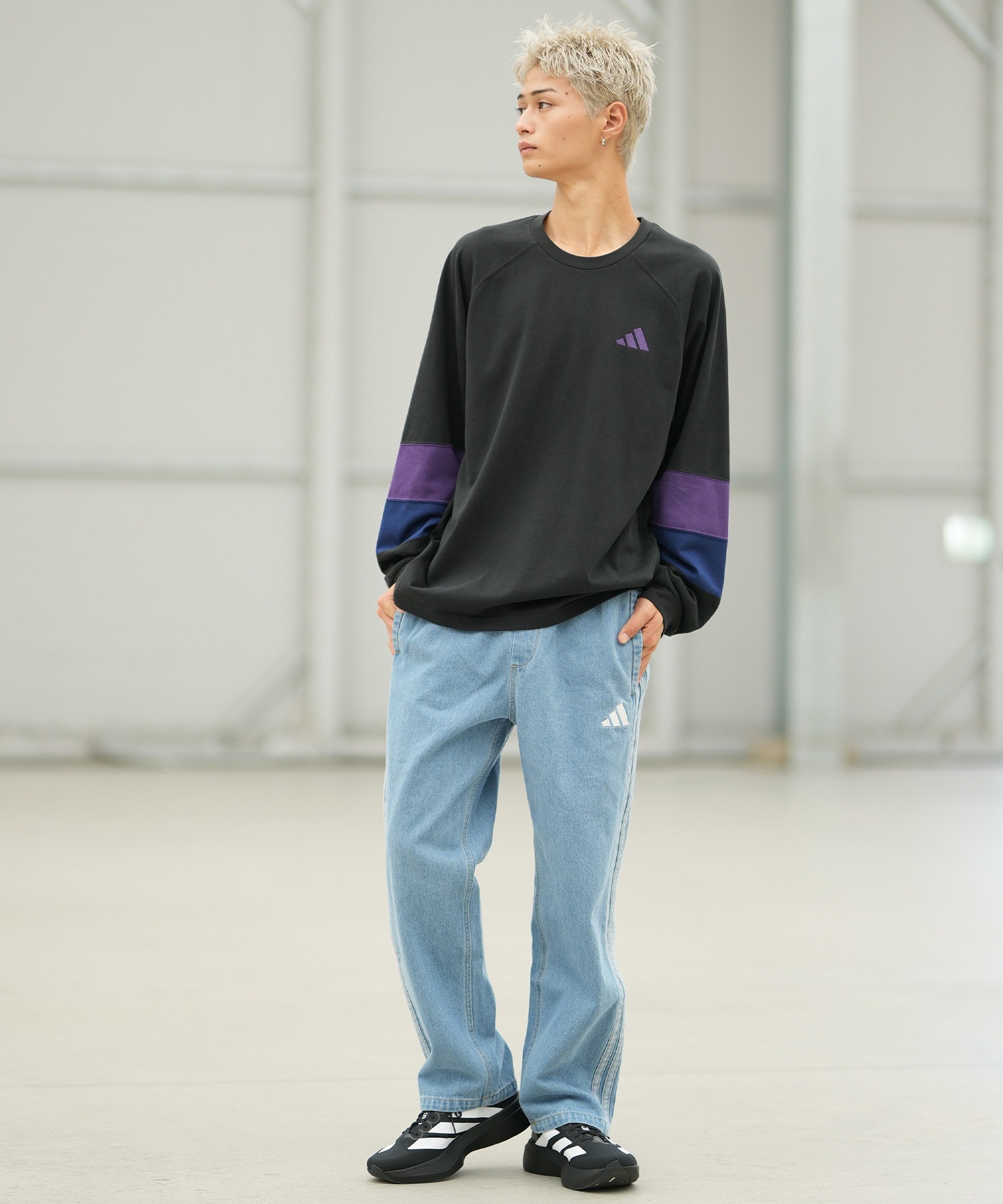adidas アディダス 長袖 Tシャツ ロンT メンズ スポーティー M BRAND